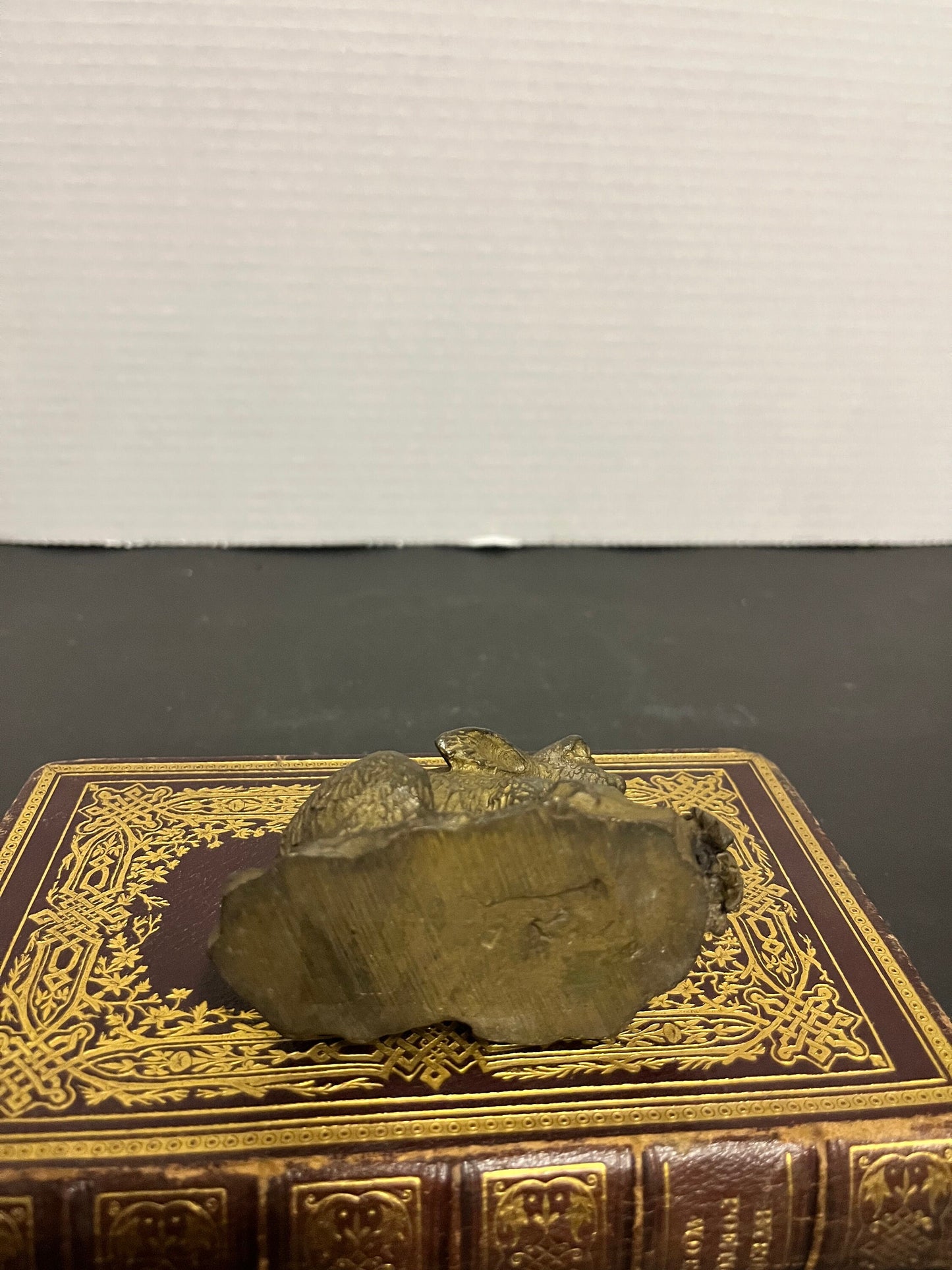 3 inch Chinese bronze rabbit with carrot great patina and look nice quality - super gift