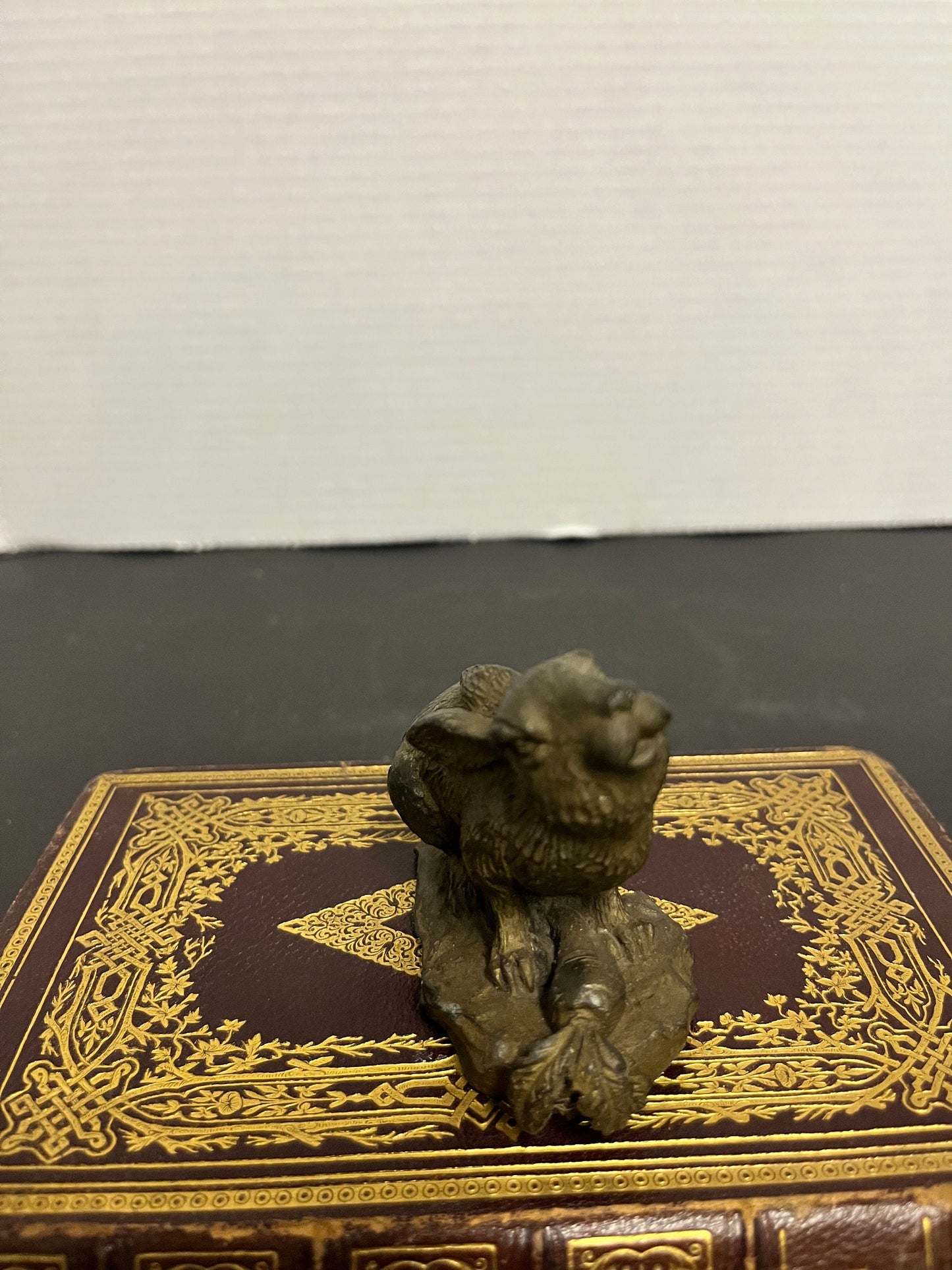 3 inch Chinese bronze rabbit with carrot great patina and look nice quality - super gift