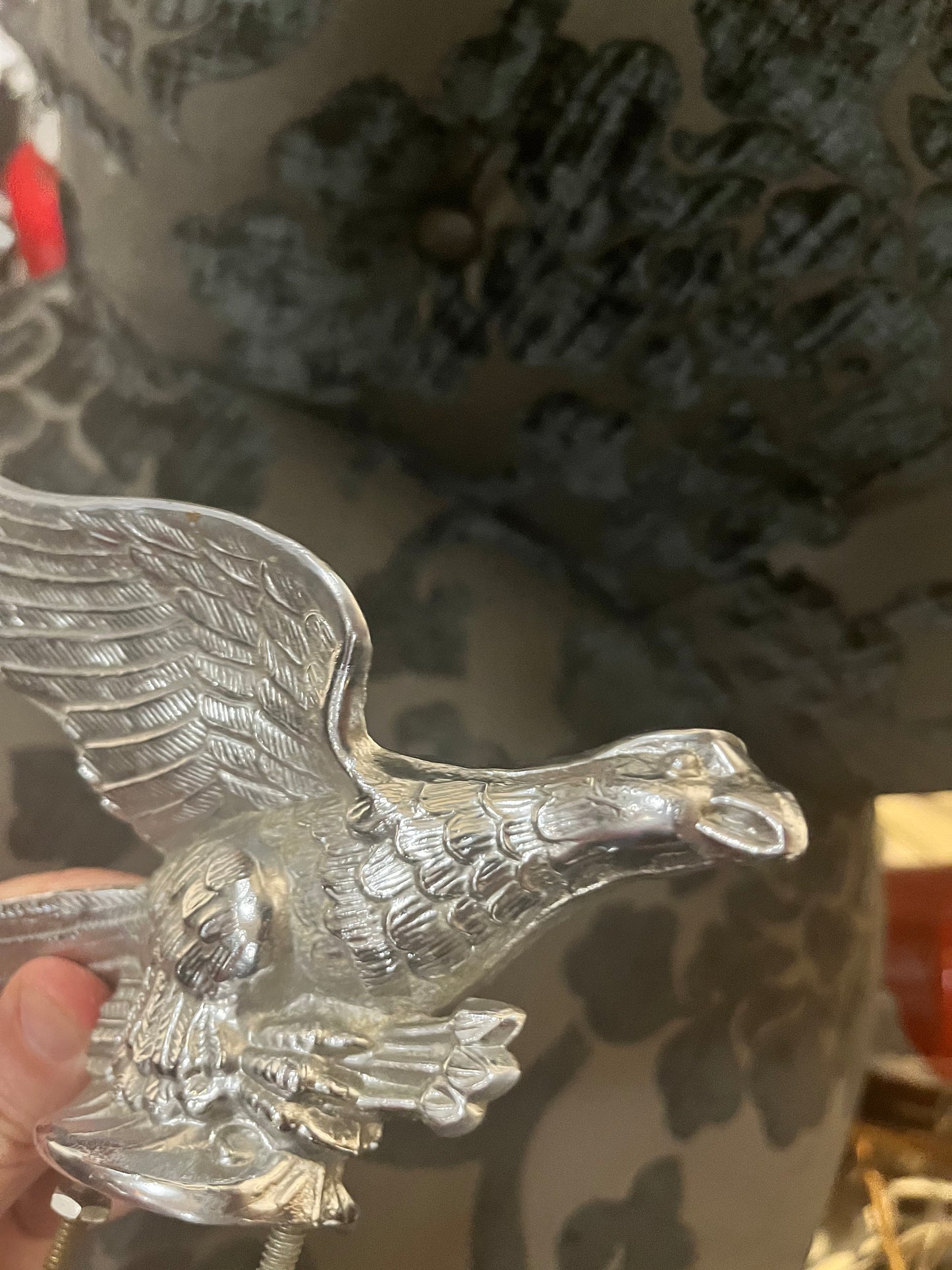 6 x 6 authentic Chrome eagle car mascot great condition and patina wow wow