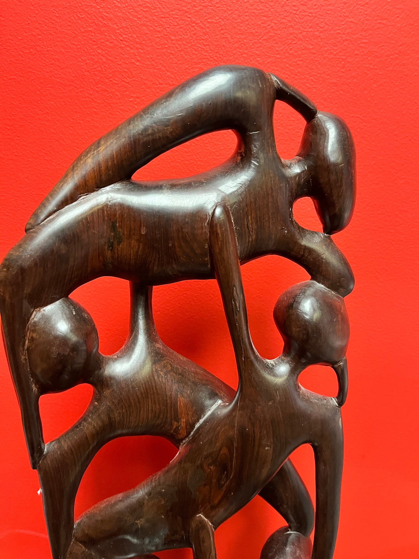 Rare 34 inch tall absolutely fantastic Makonde abstract  ebony wood statue  mint condition, vintage African beauty  truly a museum piece