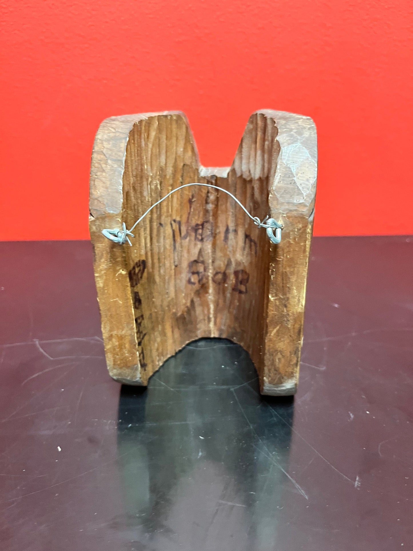 A stunning, 5 inch tall, indigenous, first nations, pacific northwest coast authentic cedar bear mask