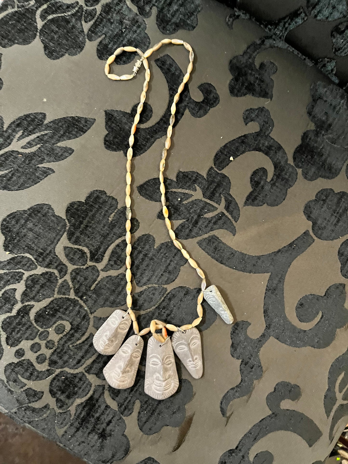 Wonderful shell and stone necklace approx 23 inches long