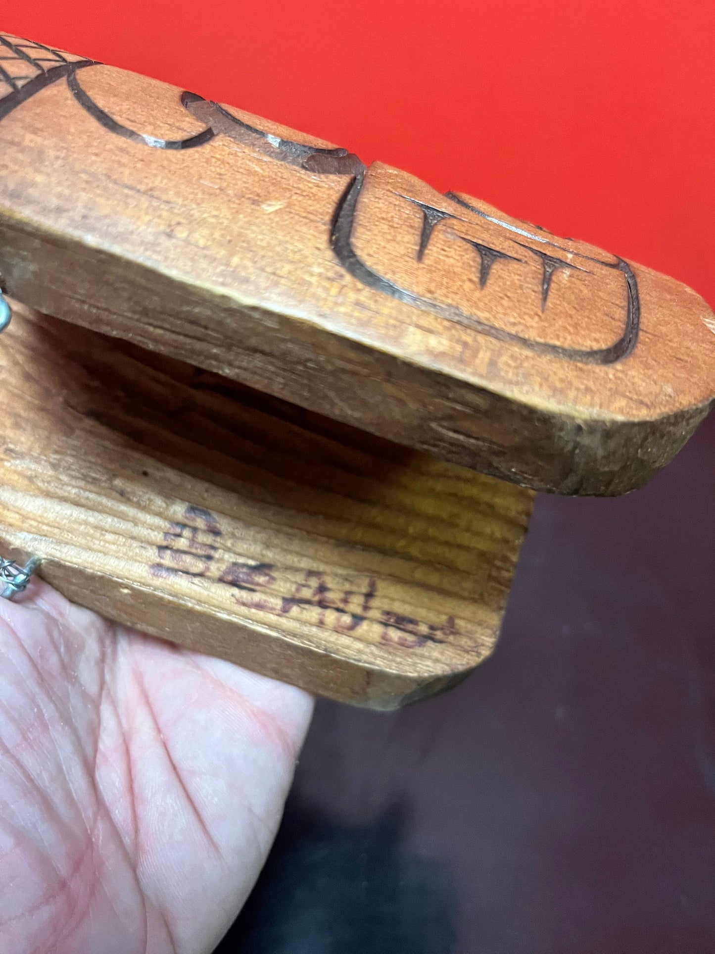 Lovely indigenous first nations mask  4.25 x 3 x 1 thick  lovely piece- signed  unique  ready to hang