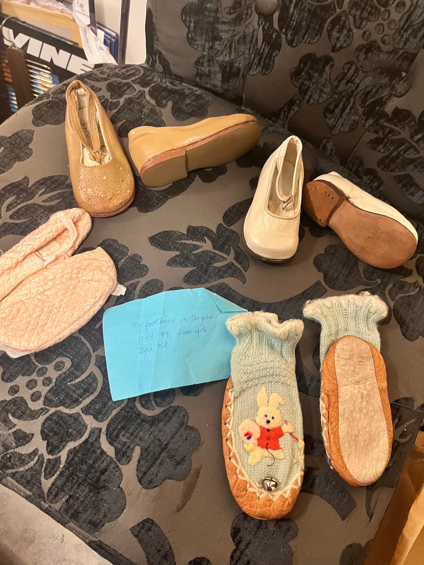 Lot beautiful antique shoes doll or children great condition. Approx 5 inches long each great value