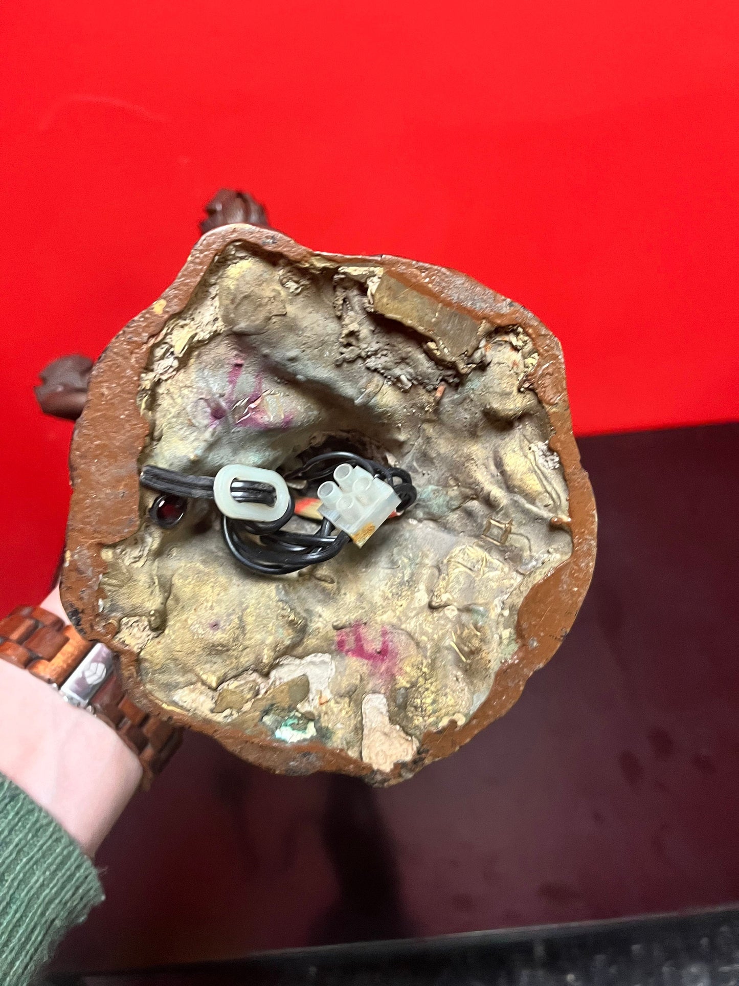 Magnificent antique European bronze lady candelabra/ lamp  fabulous Patina and Condition  an absolute beauty - 14 inches taller! - wow