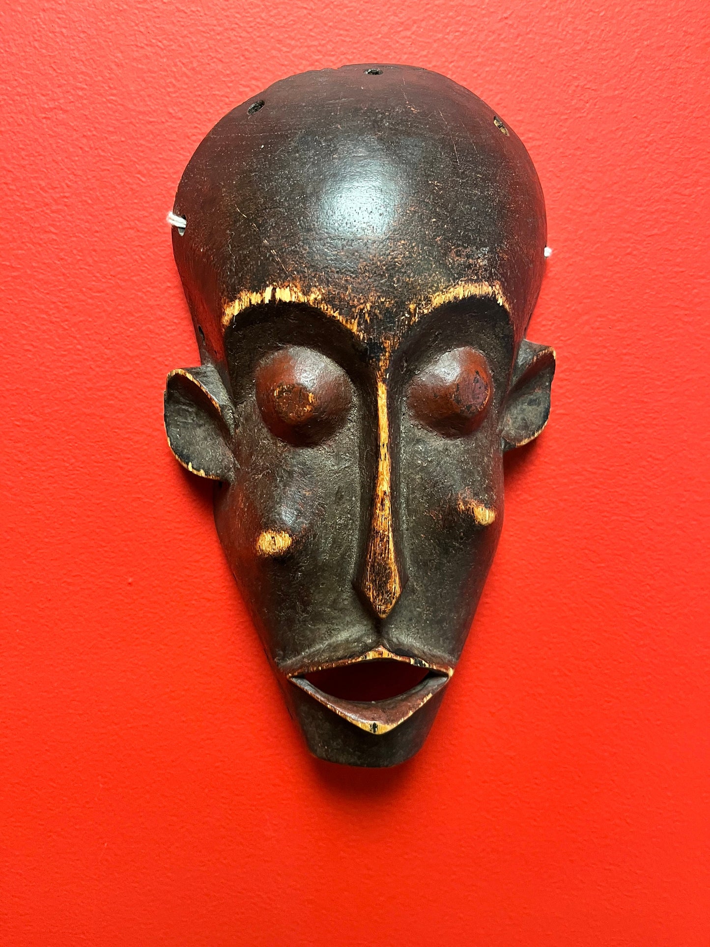 An  Amazing 10 inch tall African Dan passport mask   wonderful condition and patina  old beauty  wow wow