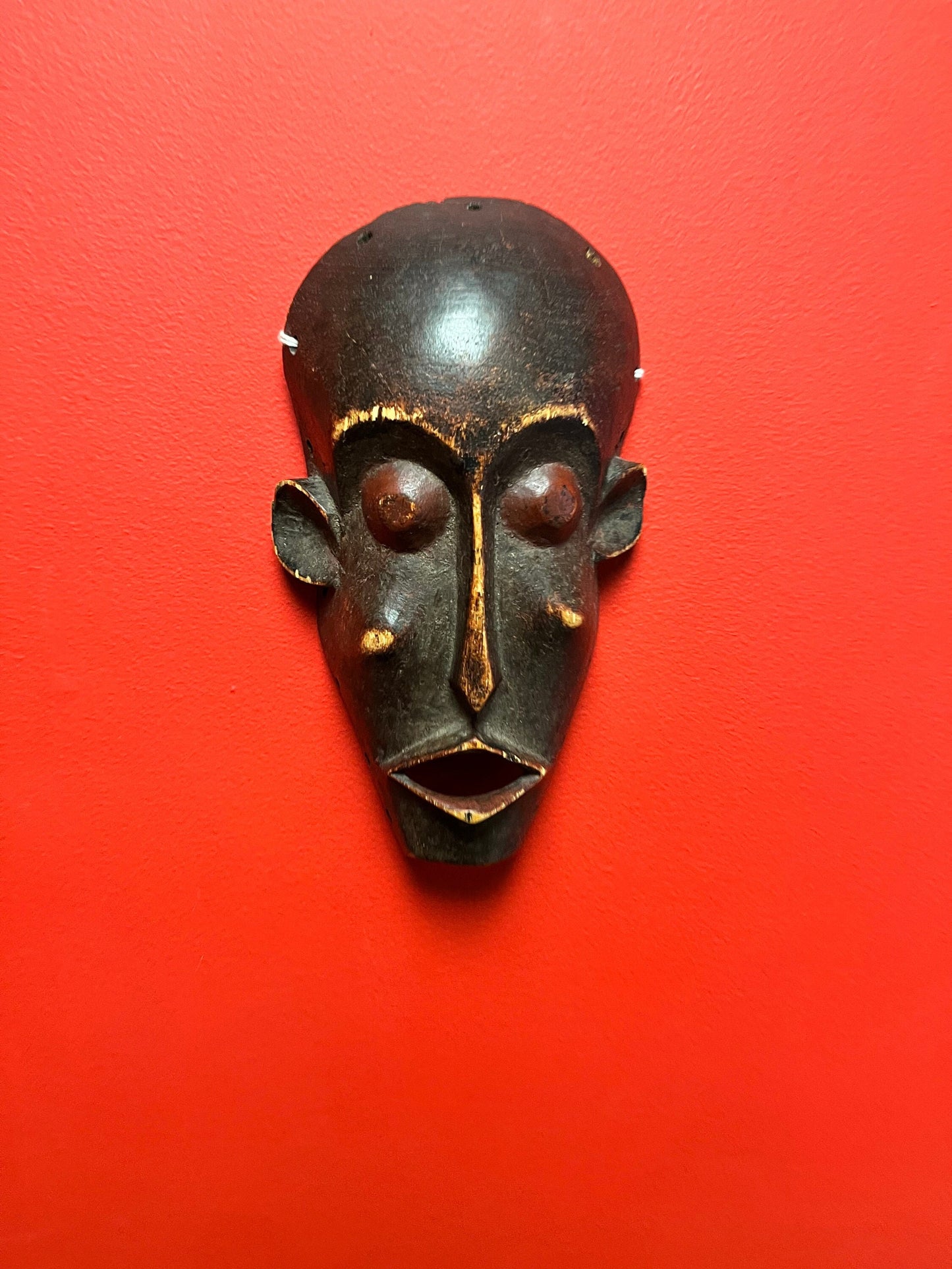 An  Amazing 10 inch tall African Dan passport mask   wonderful condition and patina  old beauty  wow wow