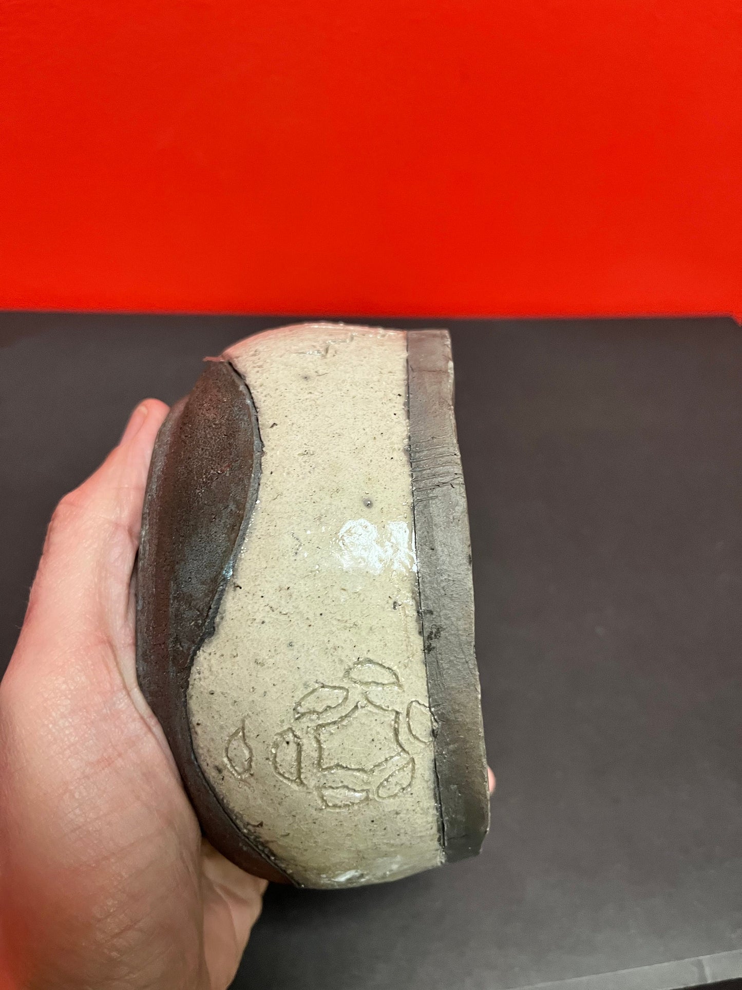 Unique 5 x 3 high early Navajo pottery bowl wonderful glaze and texture