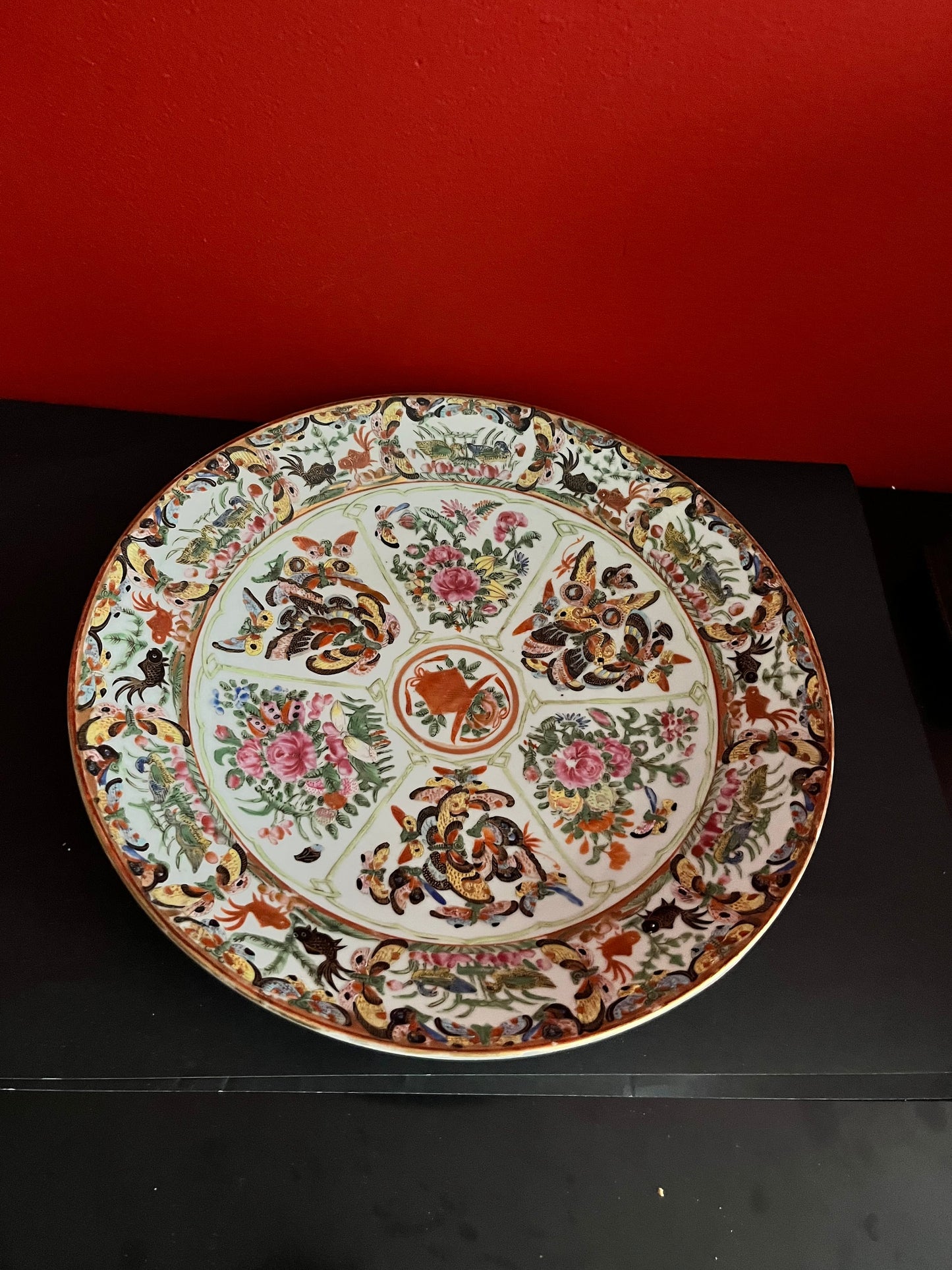 18th century 13 inch Chinese famille Rose charger perfect condition