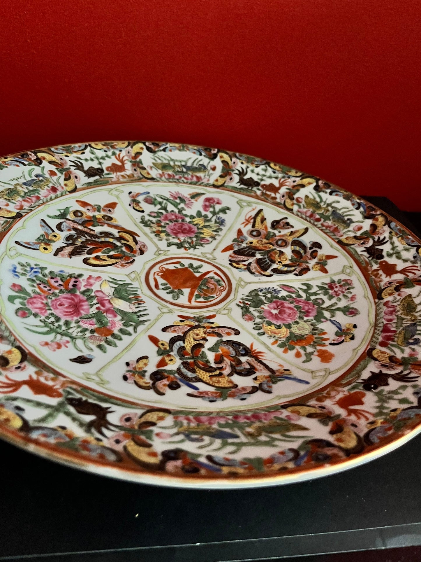 18th century 13 inch Chinese famille Rose charger perfect condition