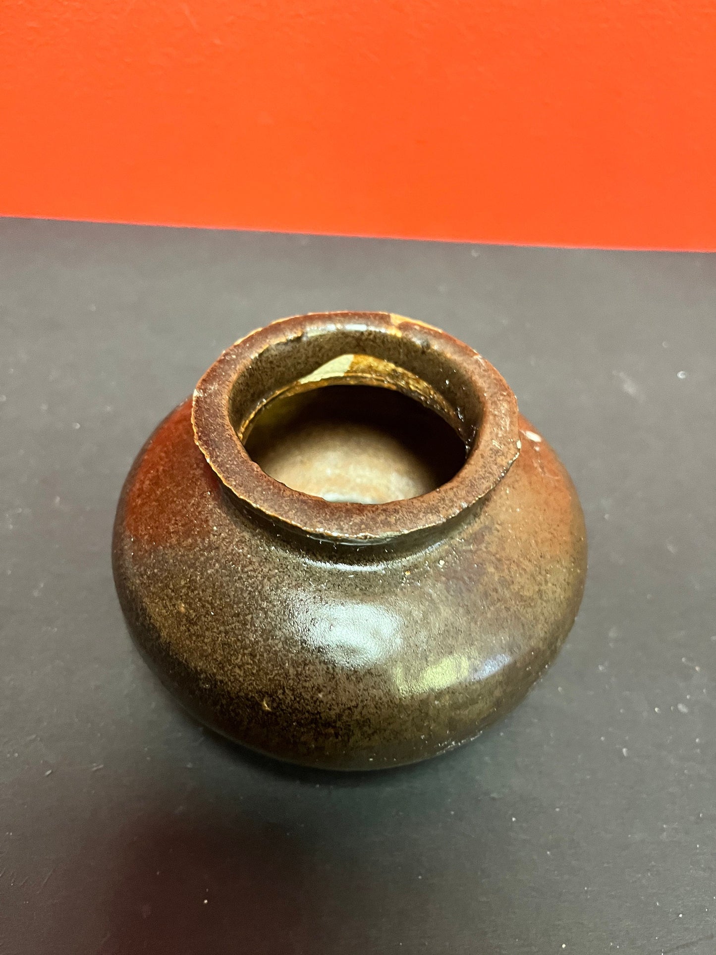 Beautiful 4 x 3 high song dynasty soy glaze bowl antique in good condition