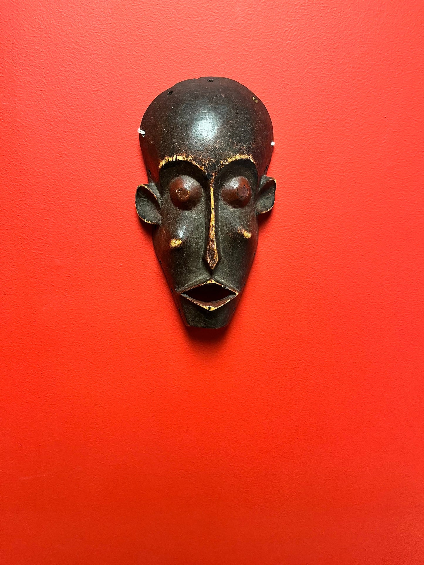 An  Amazing 10 inch tall African Dan passport mask   wonderful condition and patina  old beauty  wow wow