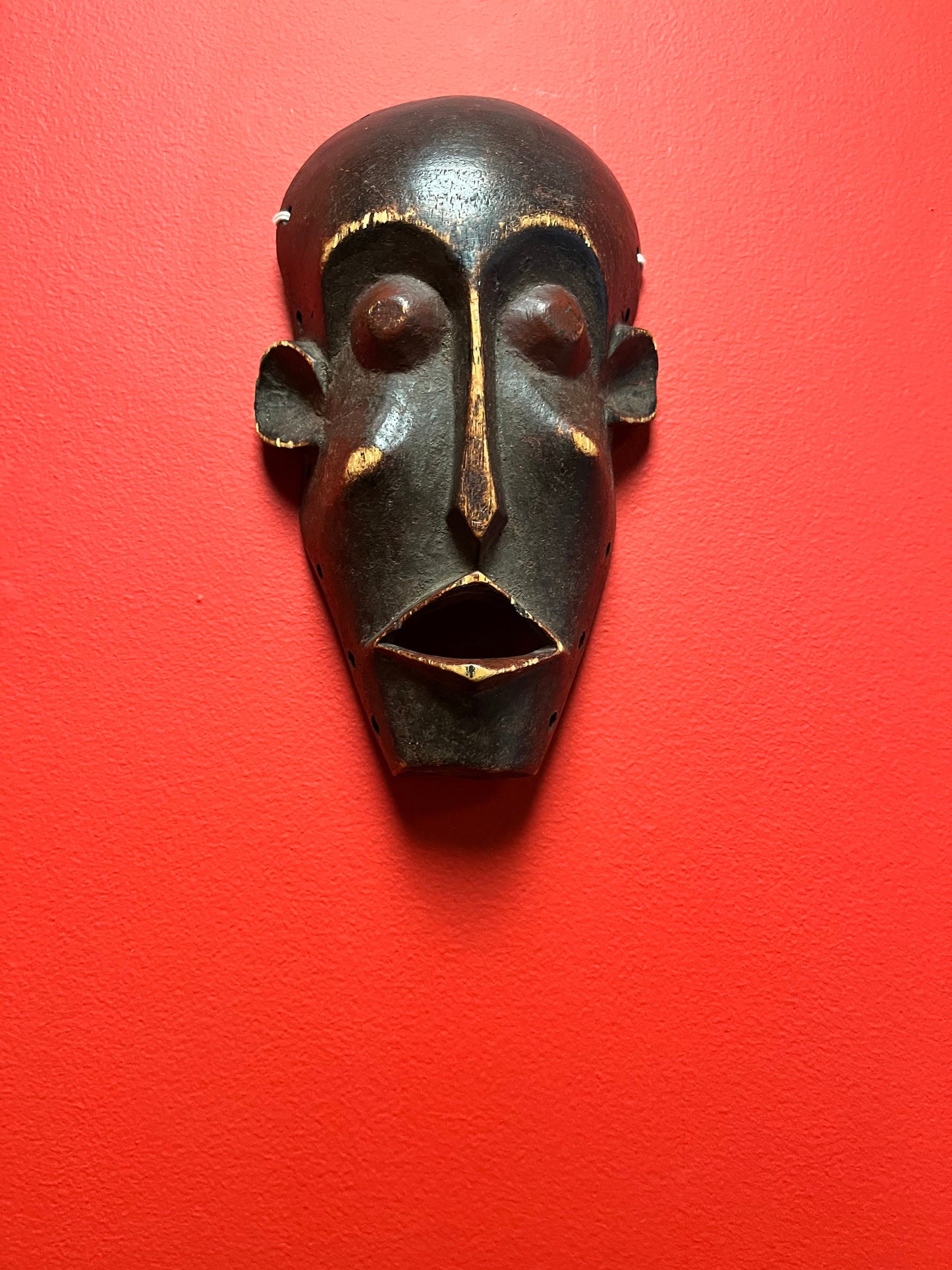 An  Amazing 10 inch tall African Dan passport mask   wonderful condition and patina  old beauty  wow wow