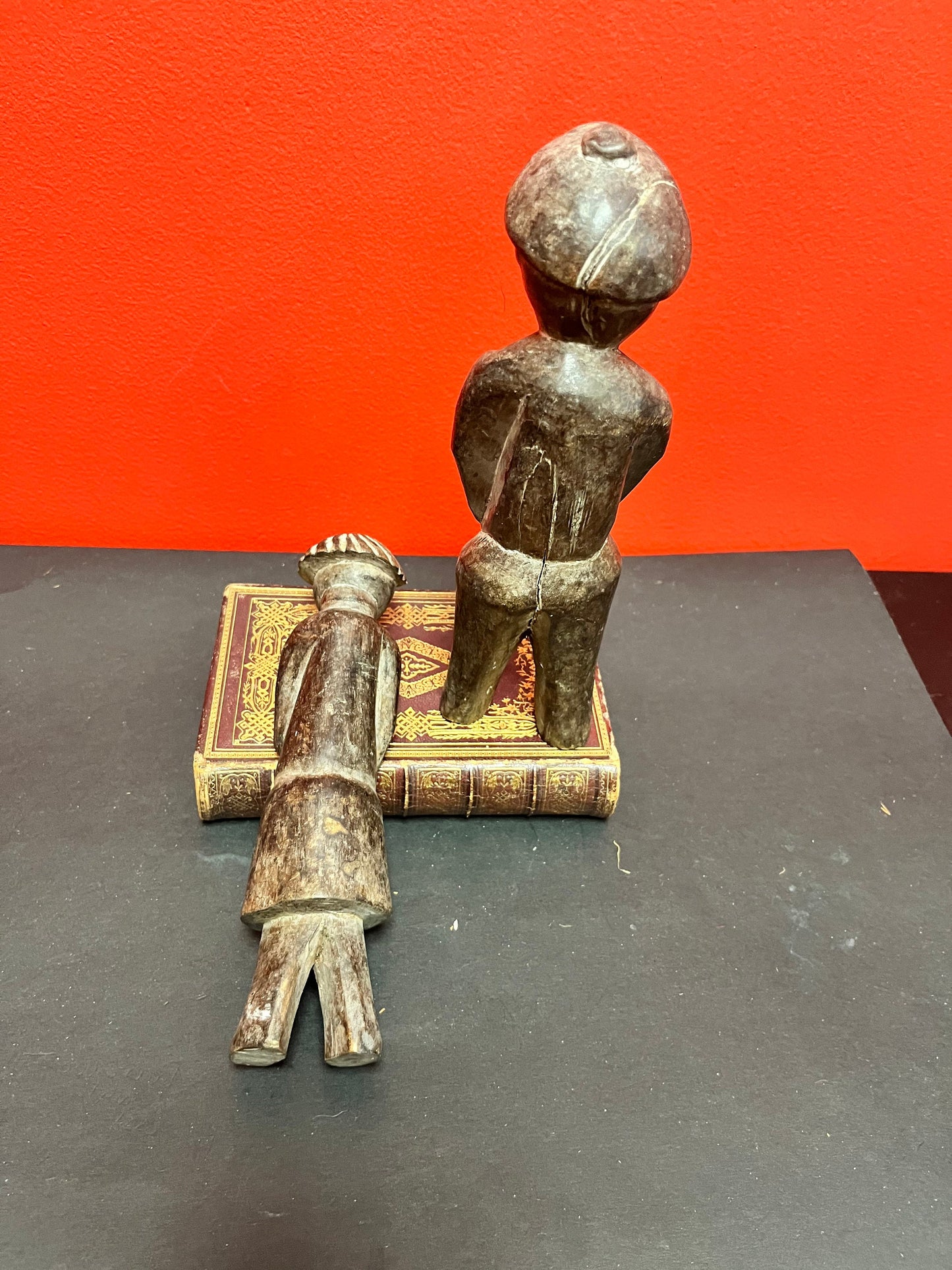 Fabulous antique Ethiopian grave marker statues 8 and 9 inches high wonderful historical value and Great patina wow