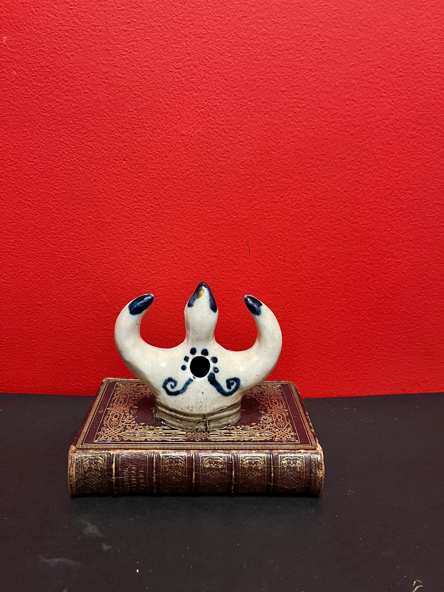 An authentic Chinese ming dynasty 4 1/2 x 4 high brush holder rare in mint condition