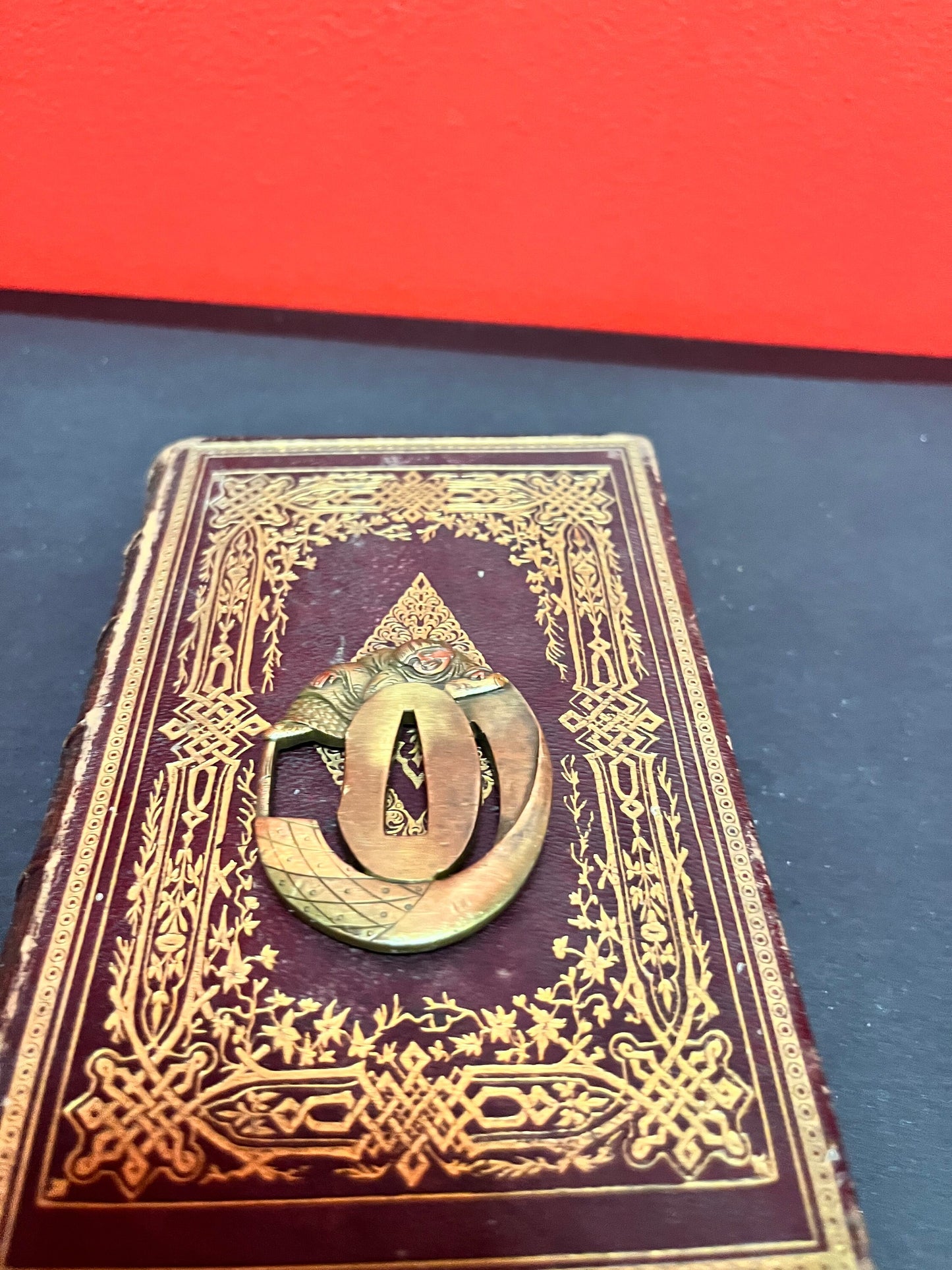 Fantastic, 2 inch katana tsuba bronze and gilt Japanese samurai tsuba