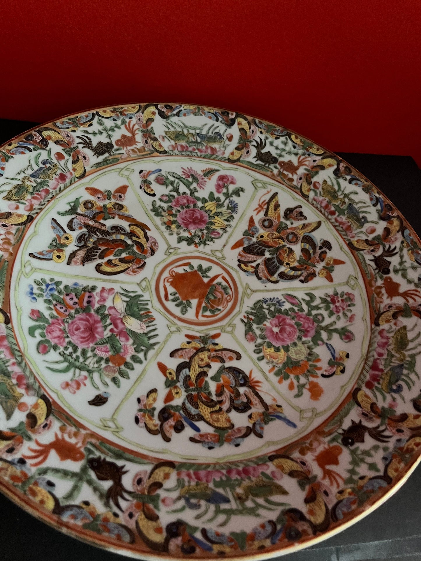 18th century 13 inch Chinese famille Rose charger perfect condition