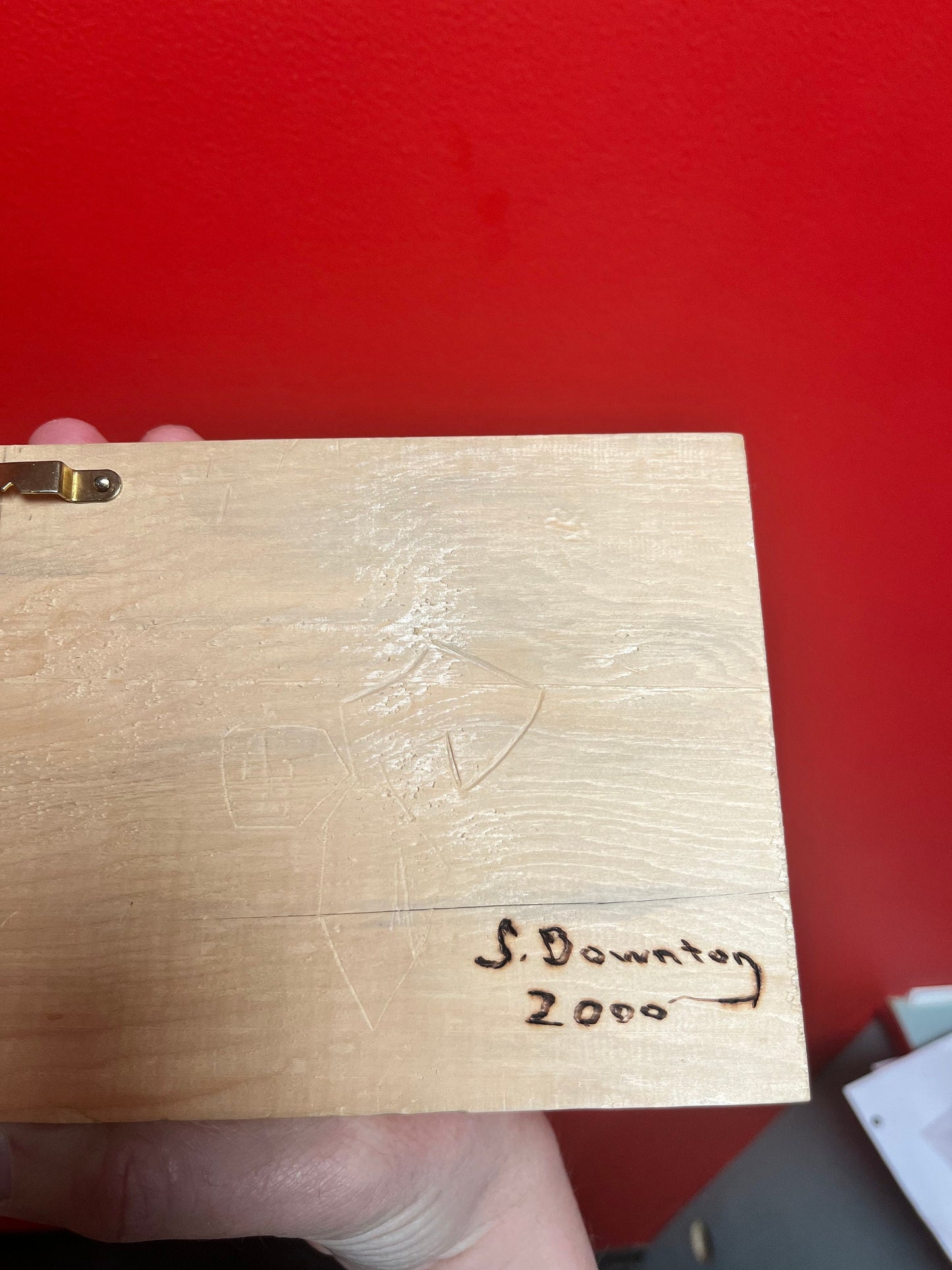 11 1/2 x 5 x 1 thick Indigenous, first nations pacific northwest coast signed cedar thunderbird panel  great gift  ready to hang