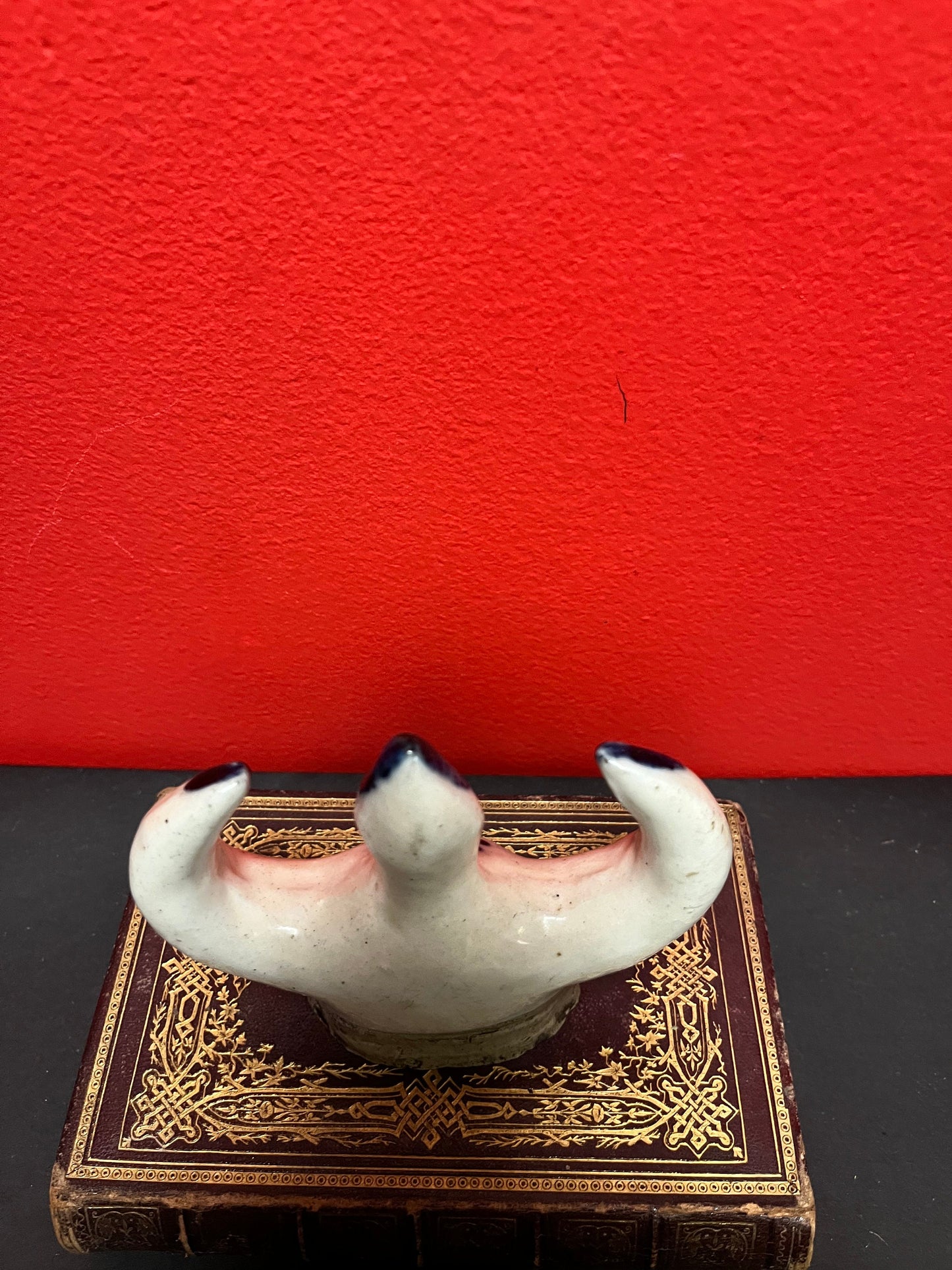 An authentic Chinese ming dynasty 4 1/2 x 4 high brush holder rare in mint condition