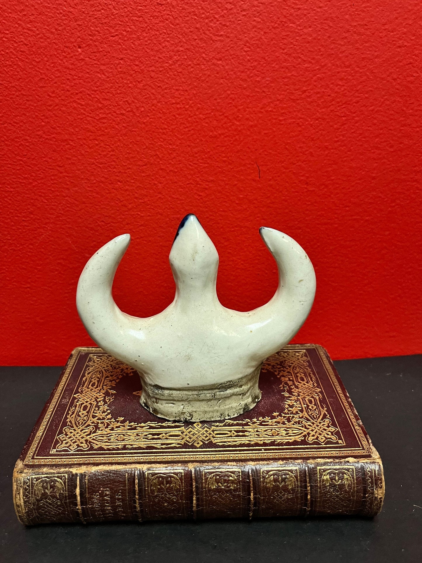 An authentic Chinese ming dynasty 4 1/2 x 4 high brush holder rare in mint condition