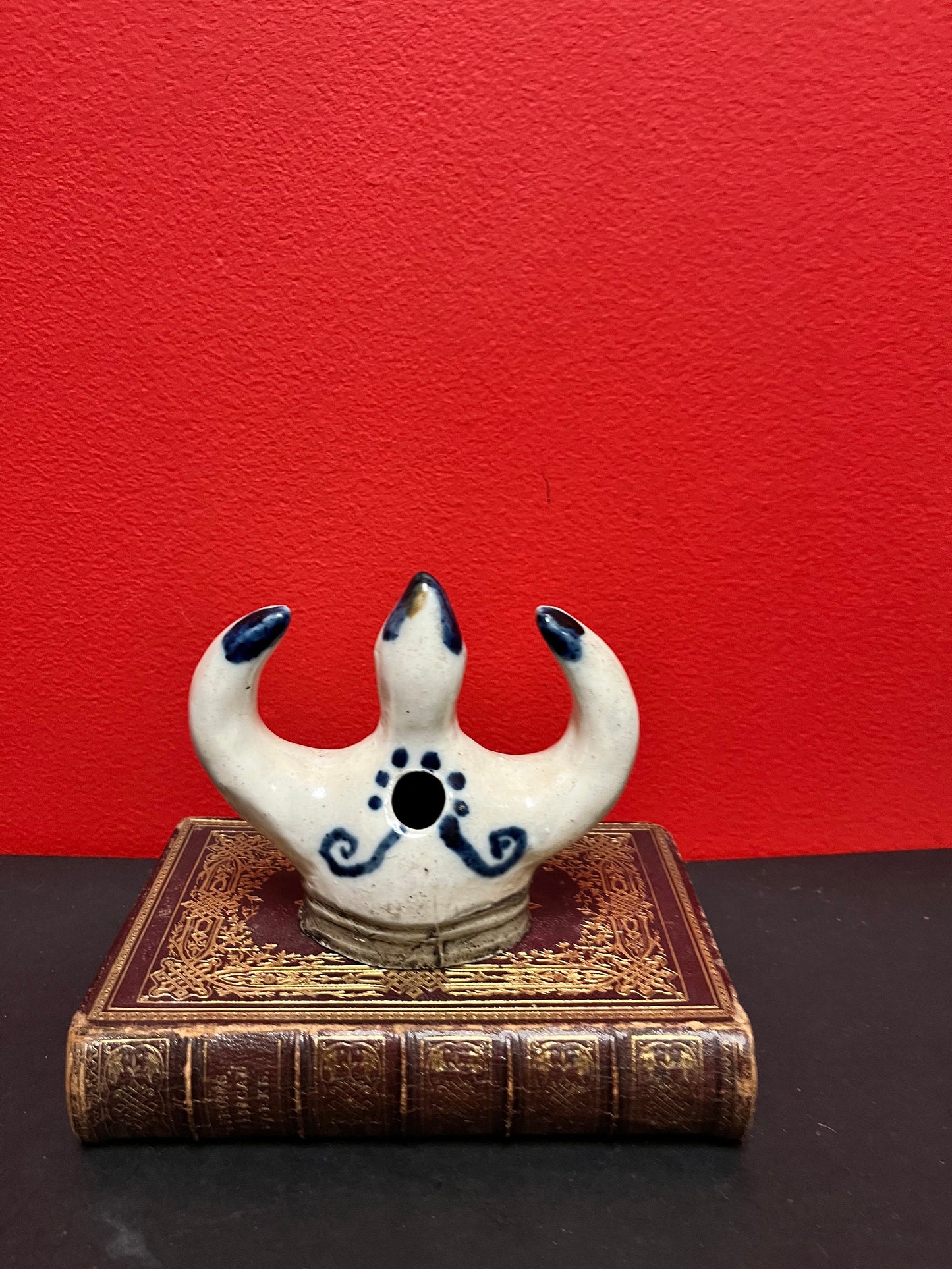 An authentic Chinese ming dynasty 4 1/2 x 4 high brush holder rare in mint condition