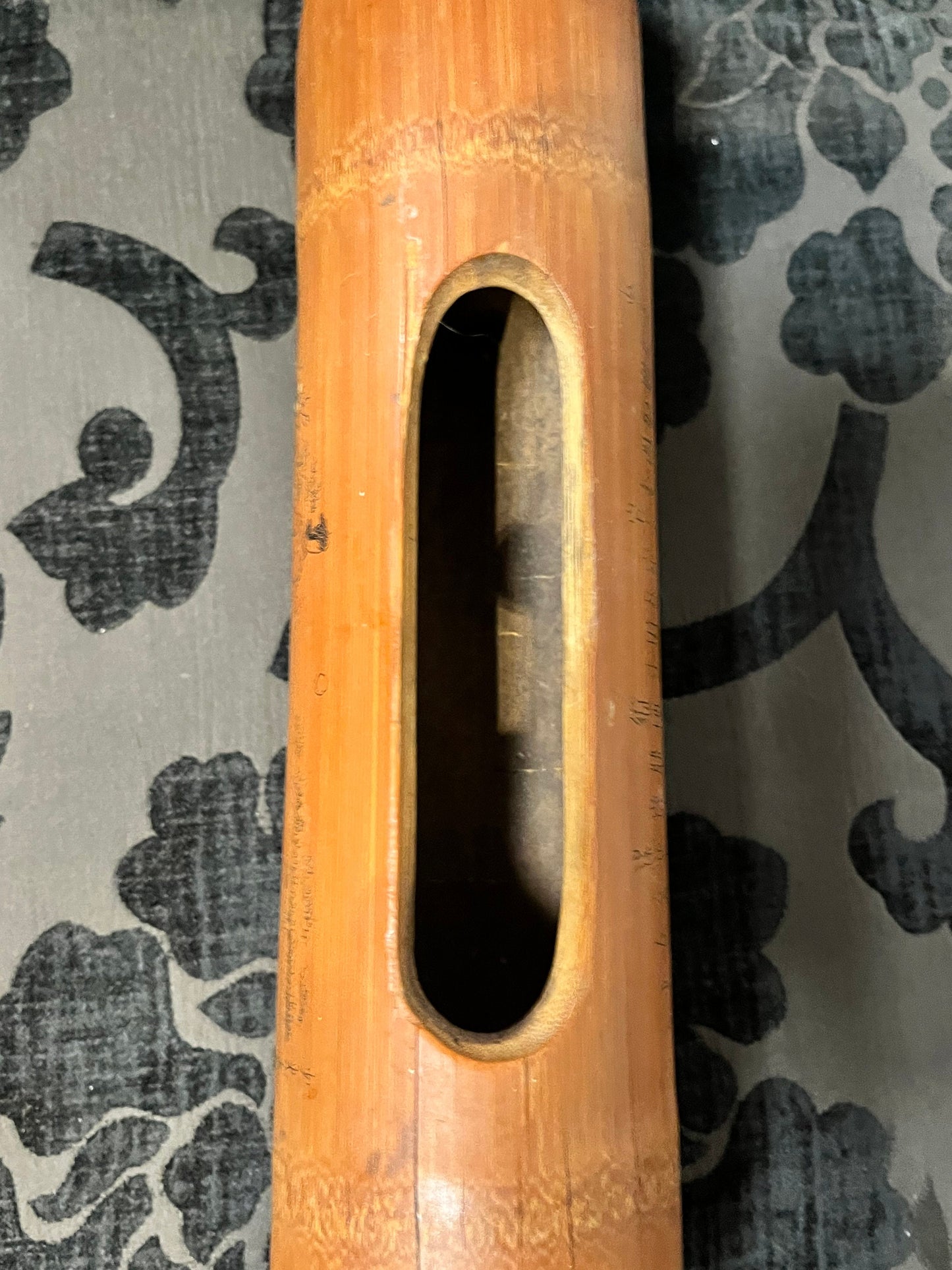 12 inch Chinese antique bamboo brush pot