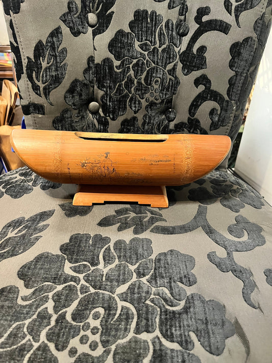 12 inch Chinese antique bamboo brush pot