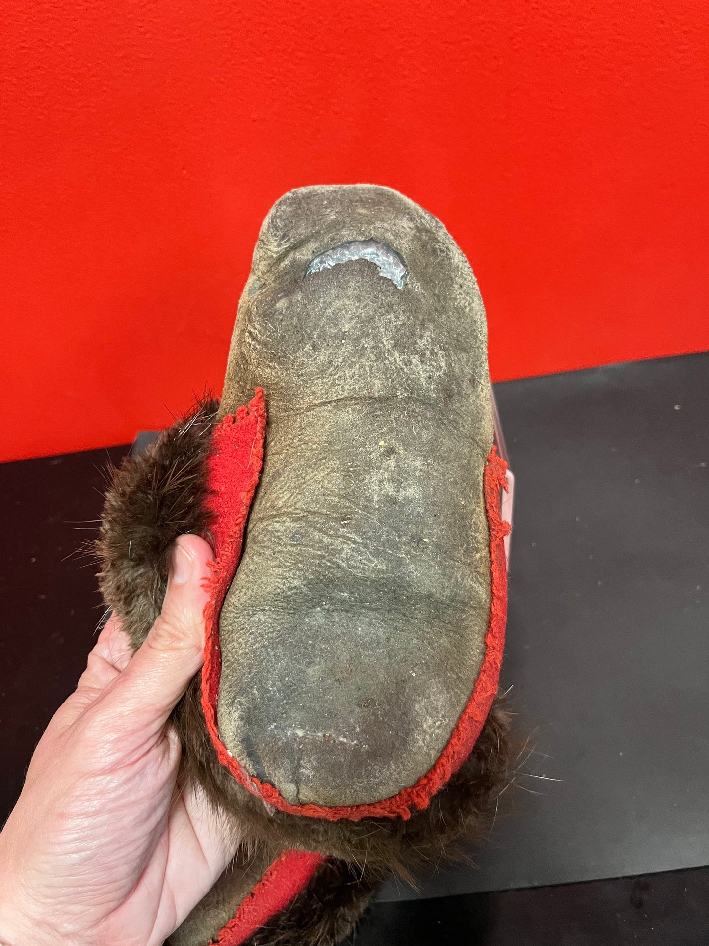 10 inch long antique indigenous first nations Pacific Northwest coast beaded moccasins shoes in used condition beauties