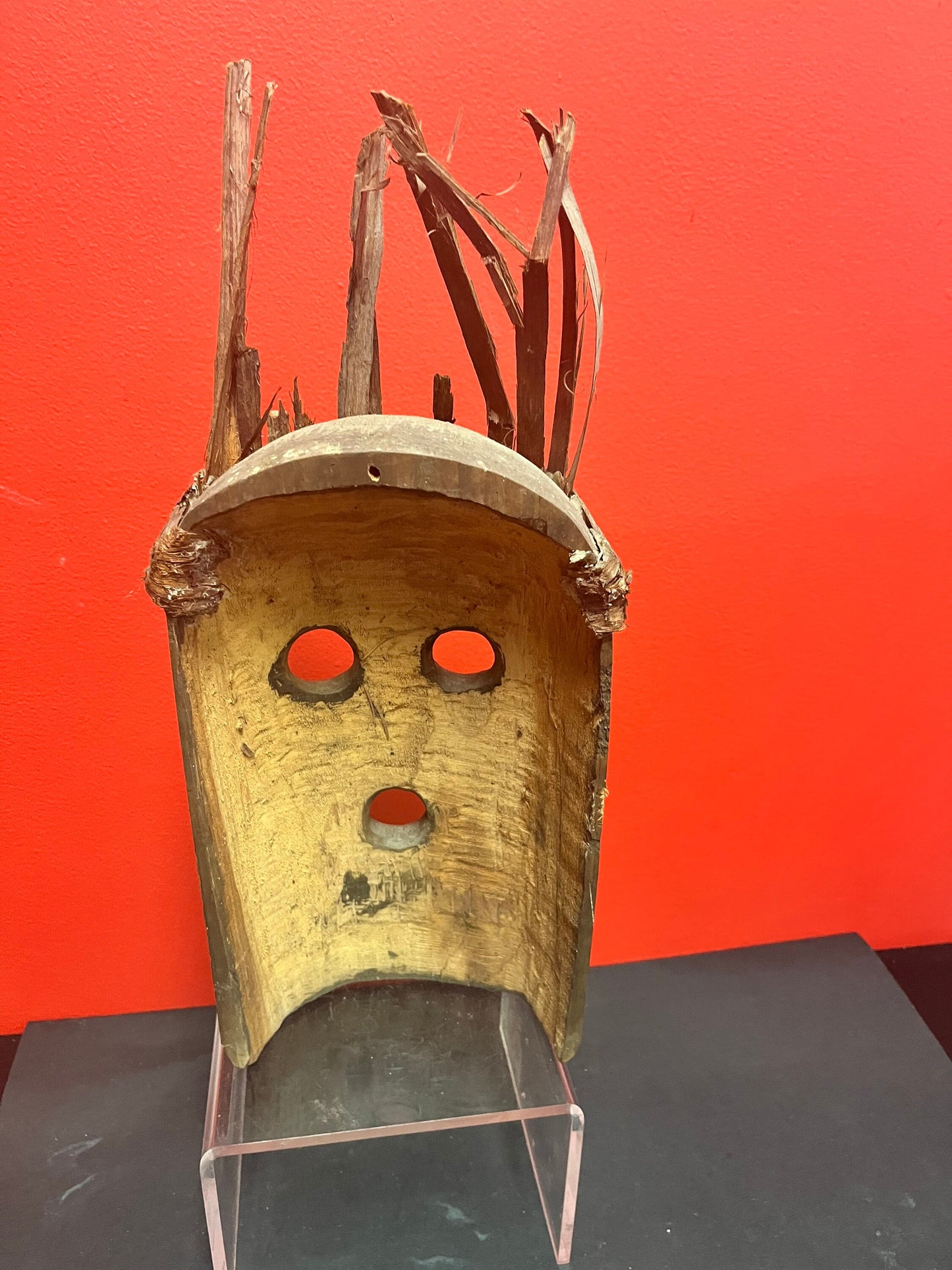 Fabulous rare 17 x 7 antique authentic indigenous West Coast ceremonial mask  wow