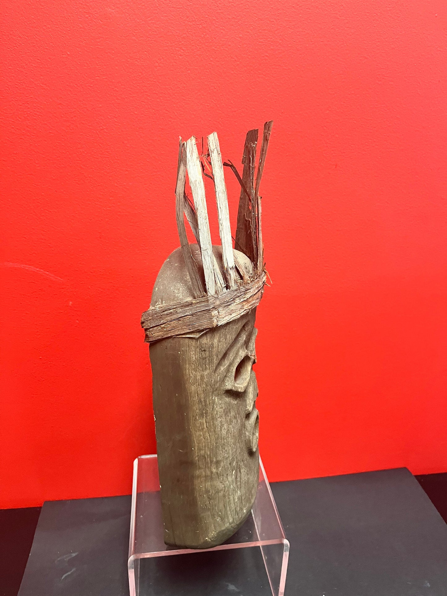 Fabulous rare 17 x 7 antique authentic indigenous West Coast ceremonial mask  wow