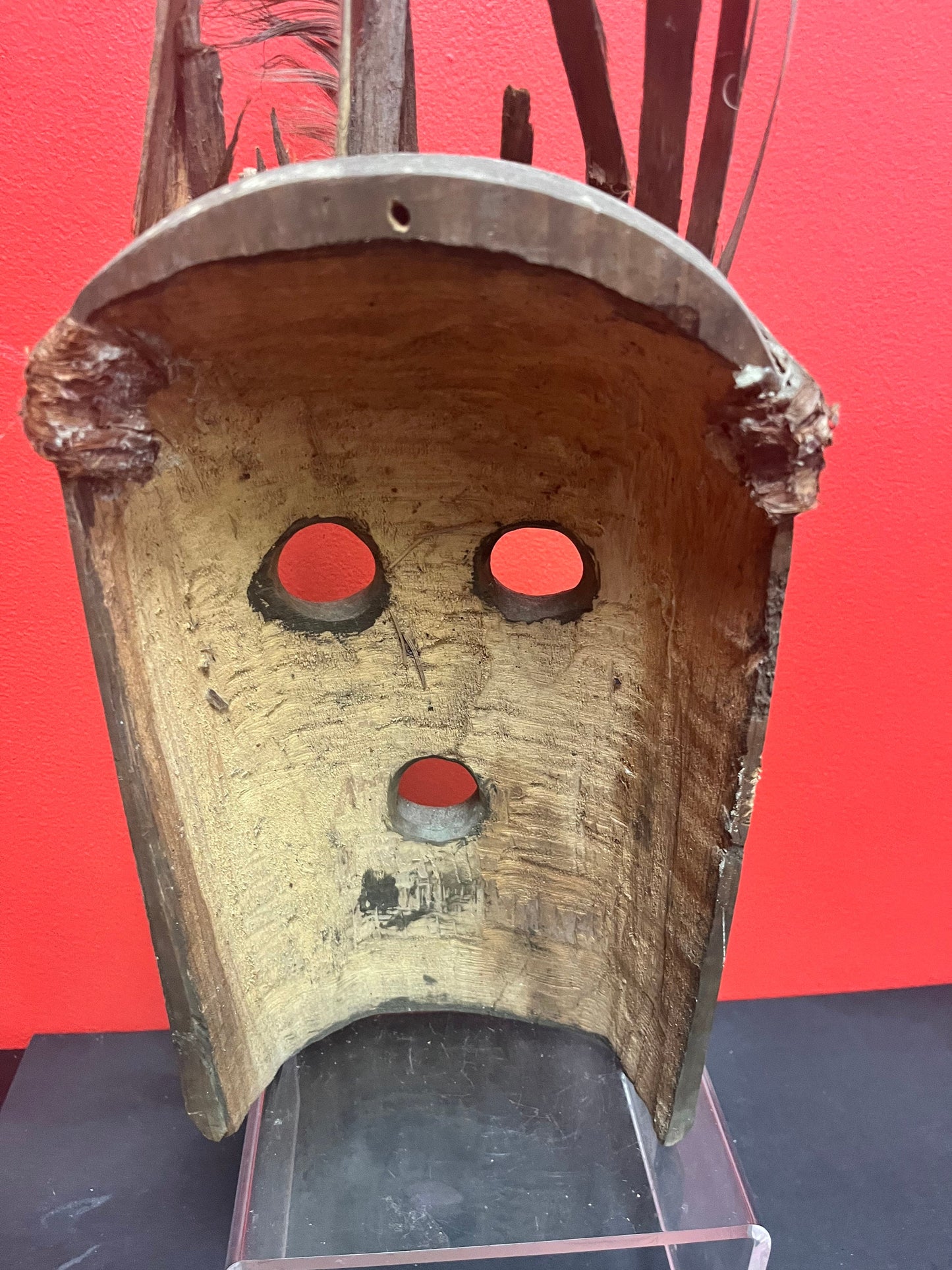 Fabulous rare 17 x 7 antique authentic indigenous West Coast ceremonial mask  wow