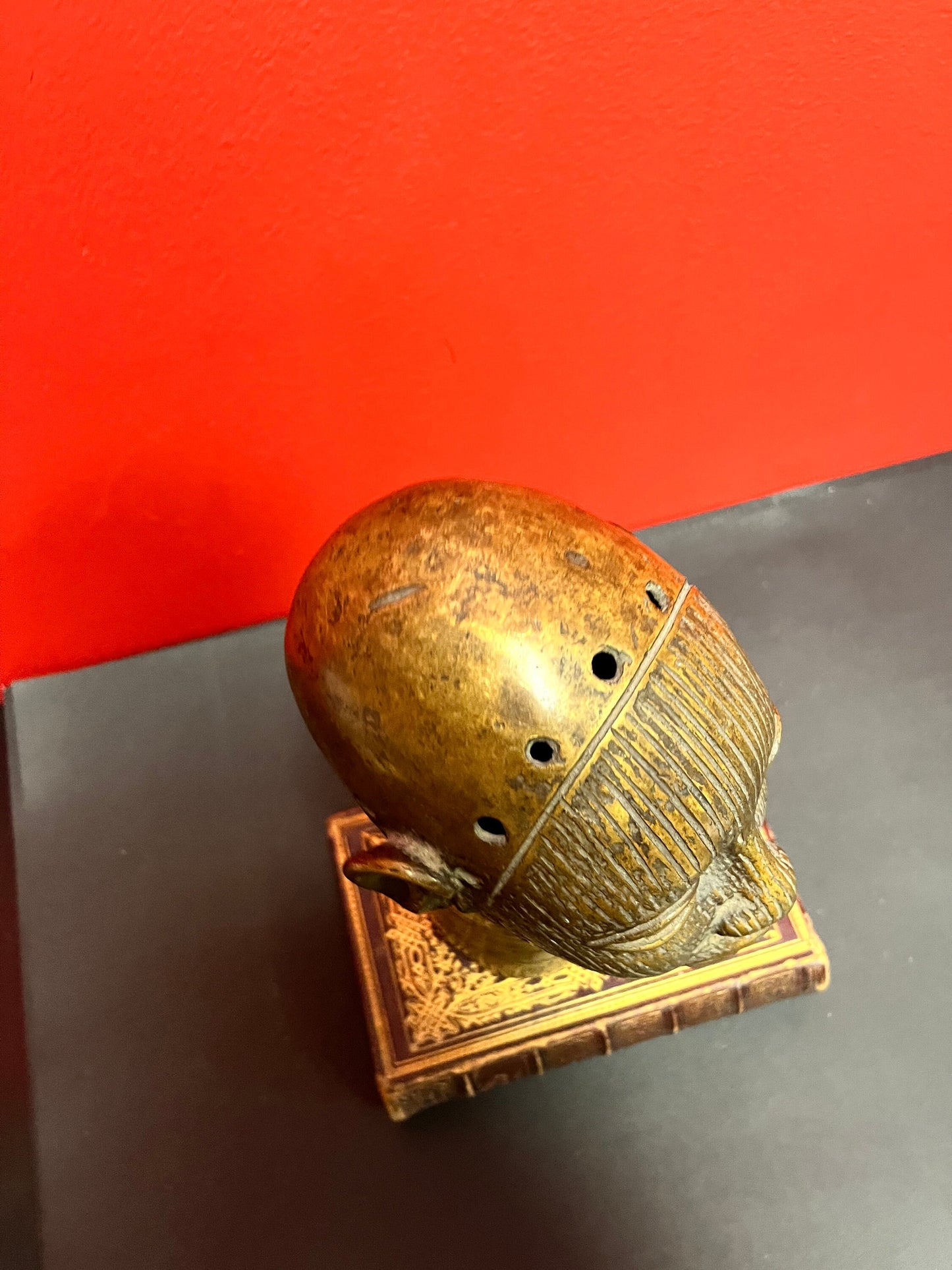 Antique authentic African 8 x 3 bronze Benin bust! Wonderful patina and quality really rare!