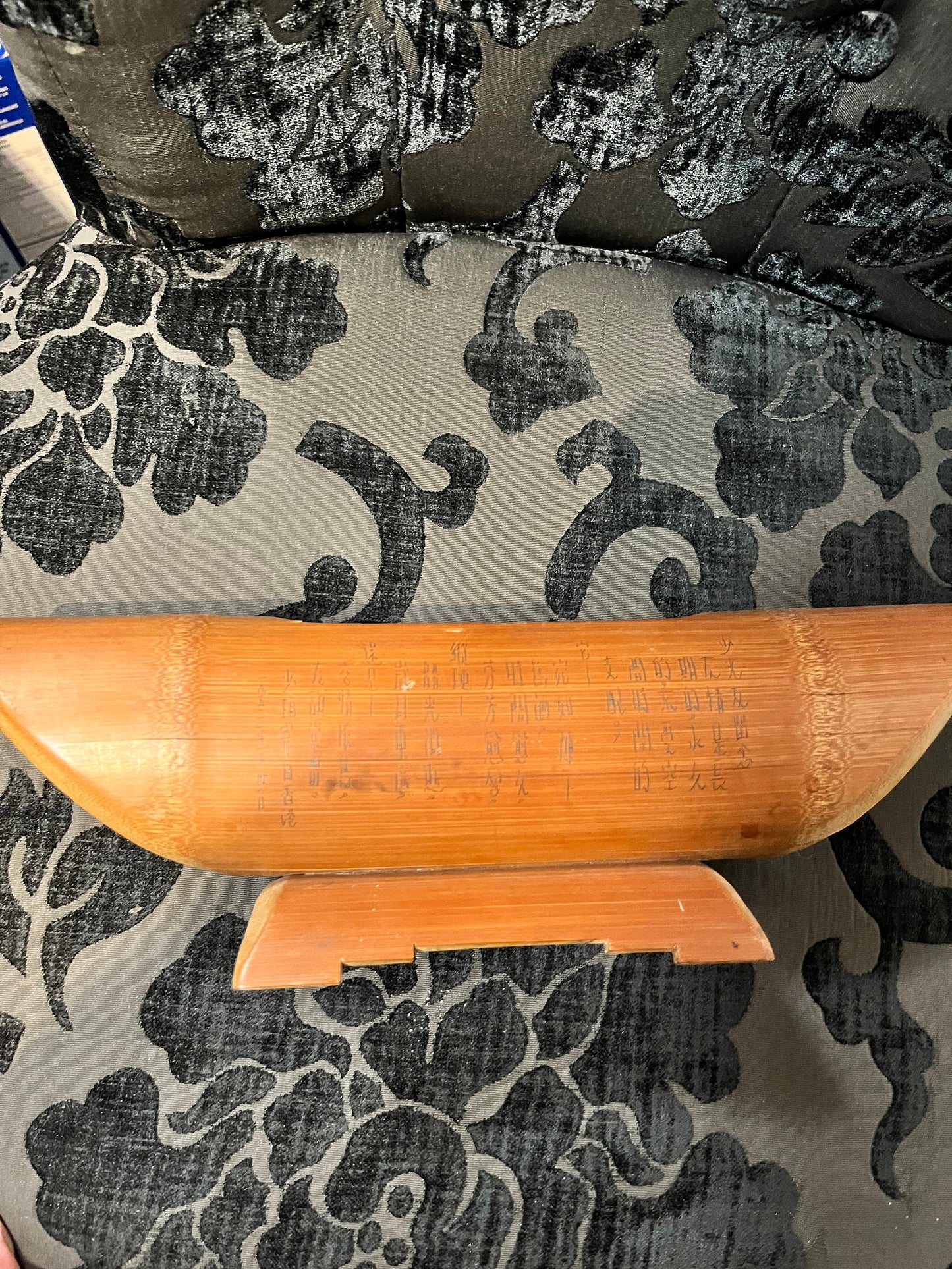 12 inch Chinese antique bamboo brush pot