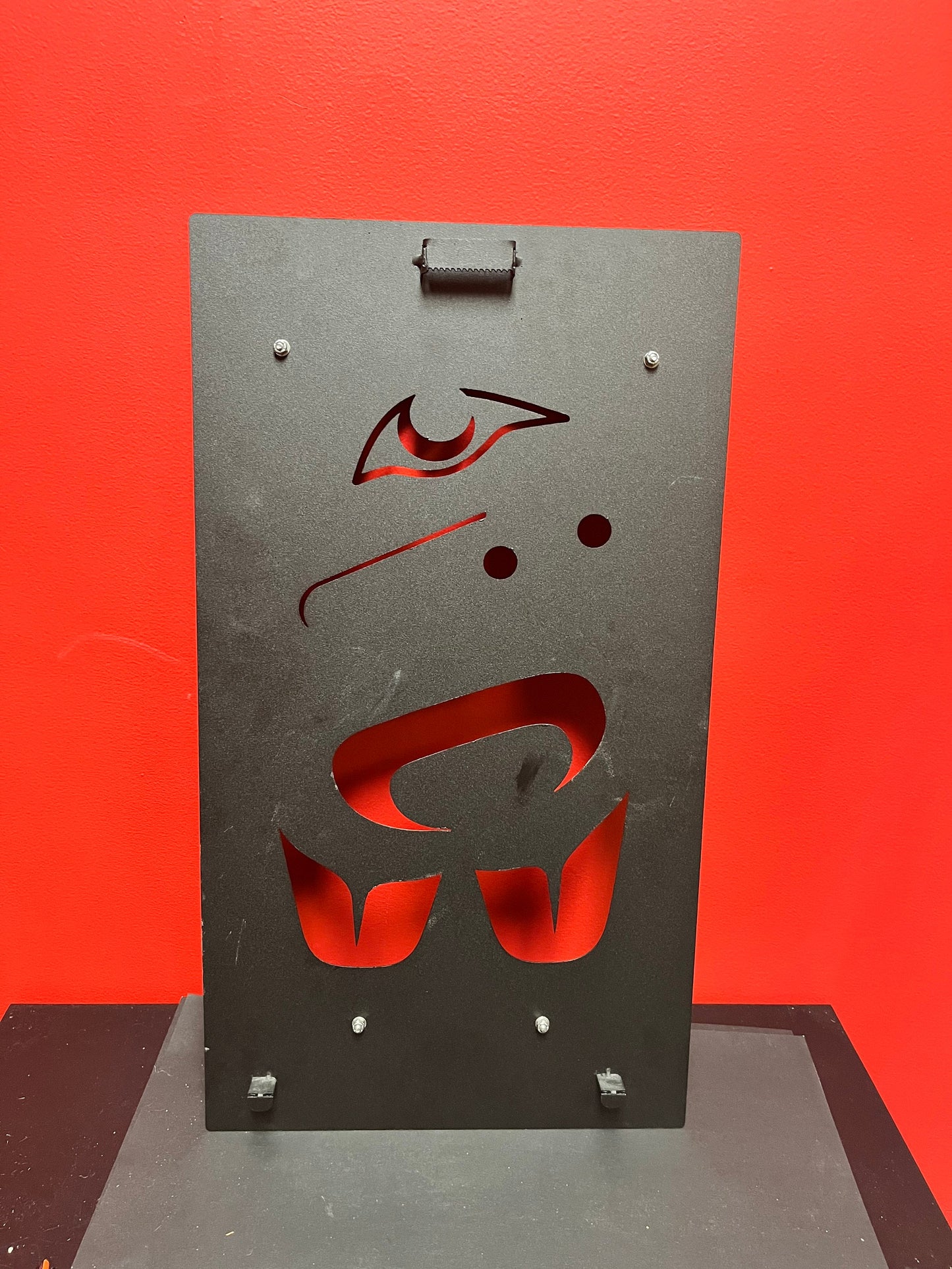 Museum quality 27 x 15 “ Canadian artist Robert Davidson steel and graphite authentic original wall art spectacular