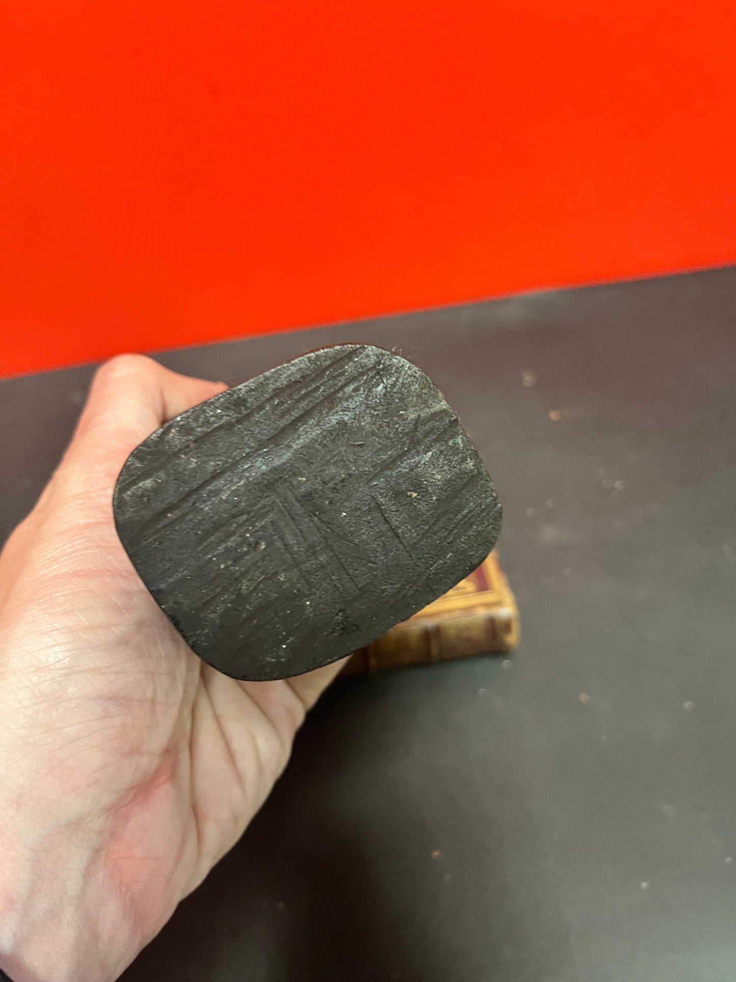 8.5 inch high western African seated vinatge wooden statue great condition