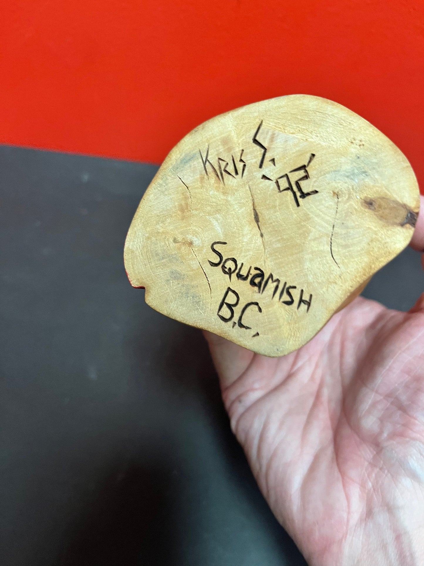 Fabulous and Unusual Indigenous first nations pacific northwest coast, signed 7 inch high statue of an indigenous person - wow wow