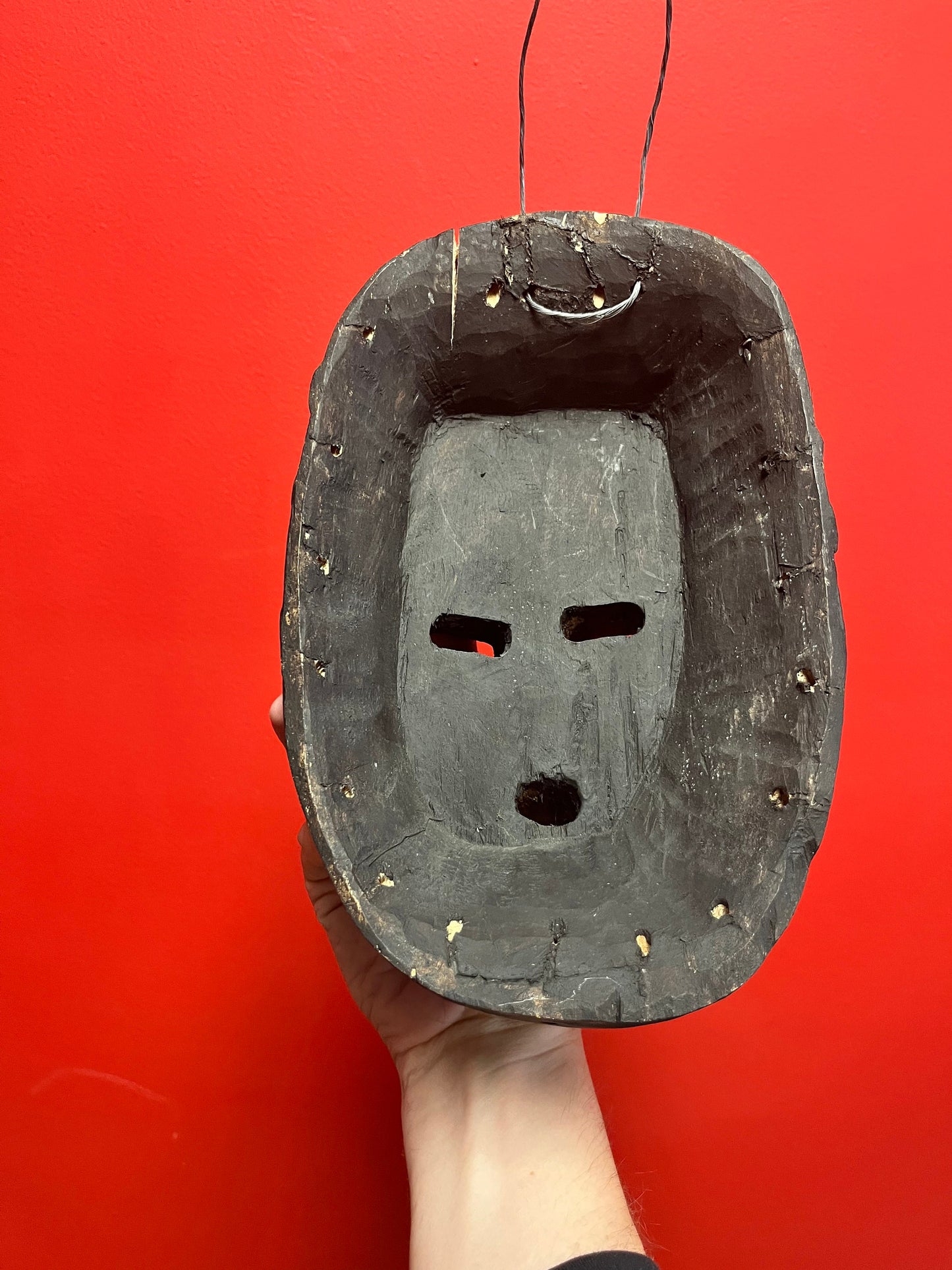 Antique 10 inch high African mask ceremonial ancient great stature