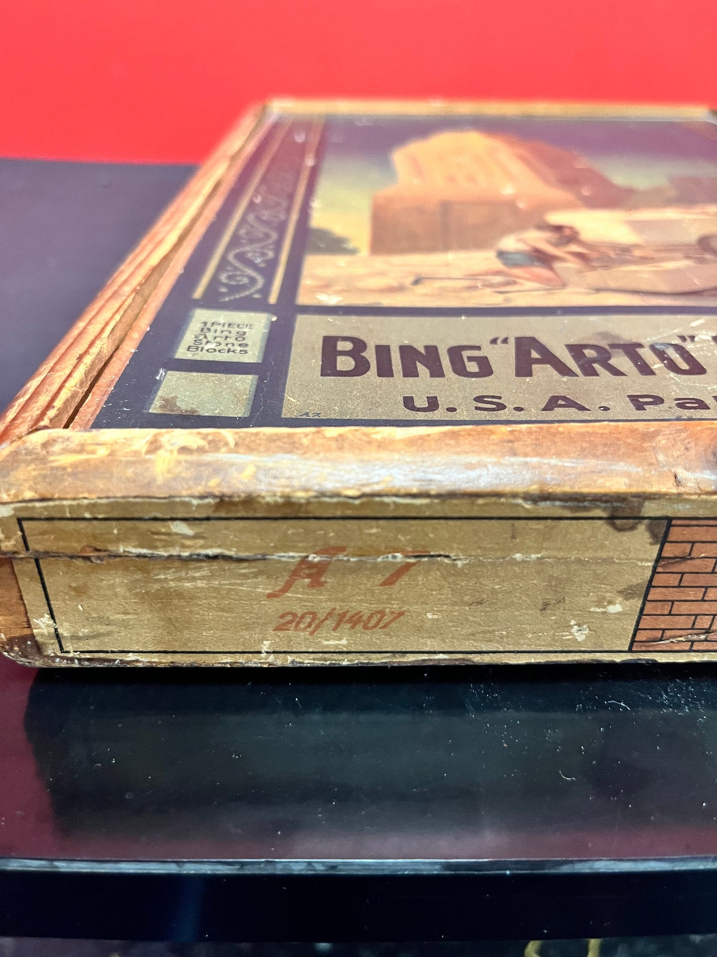 Stunning 16 x 11 x 1.5, 1915 Bing “arto stone block set mint condition with original instructions a collectors dream wow