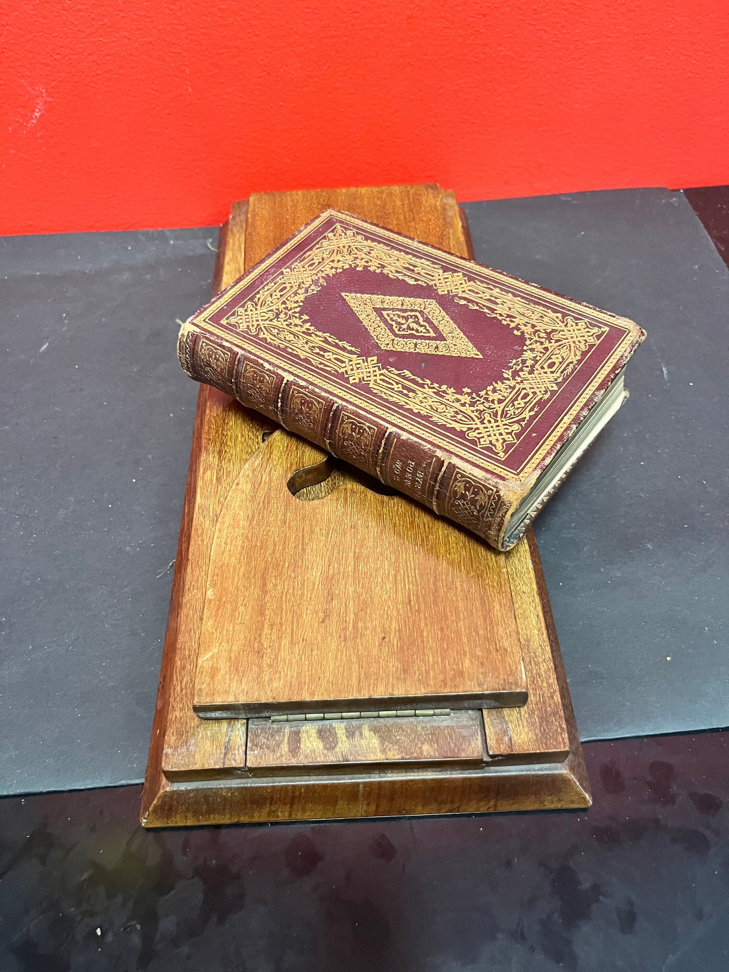 24 inch extended antique mahogany inlaid bookends   very cool