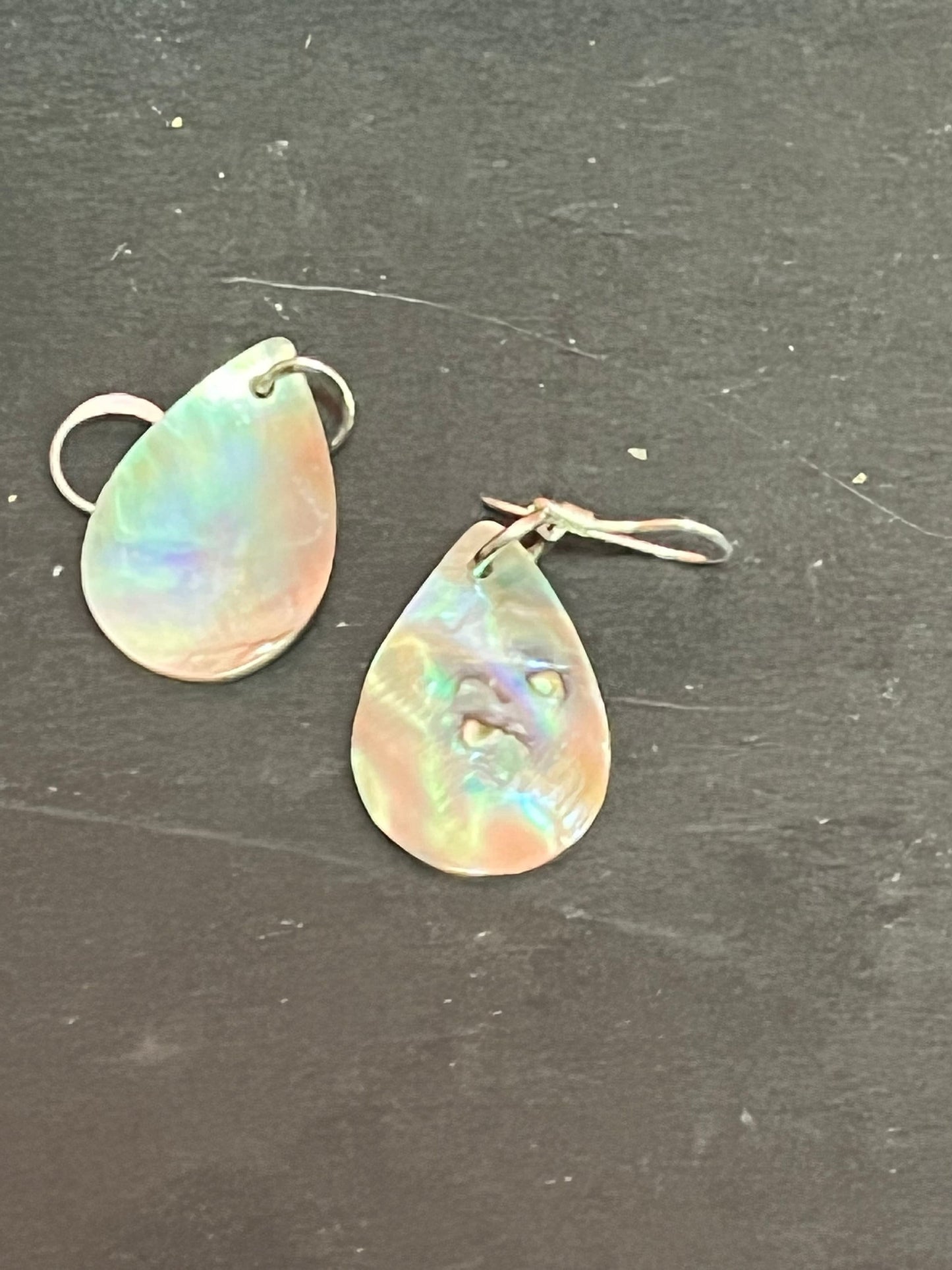 2 inch Indigenous First Nations Sterling and abalone necklace comes with free Sterling chain and abalone earrings amazing gift