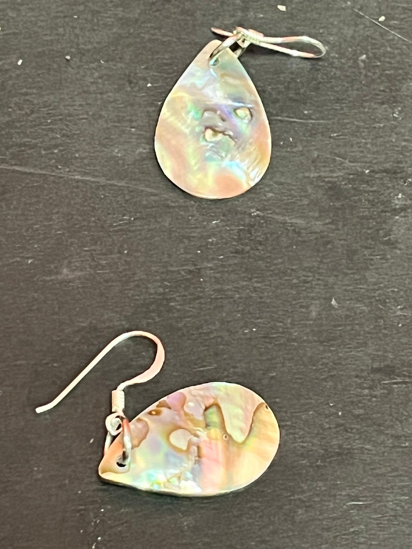 2 inch Indigenous First Nations Sterling and abalone necklace comes with free Sterling chain and abalone earrings amazing gift
