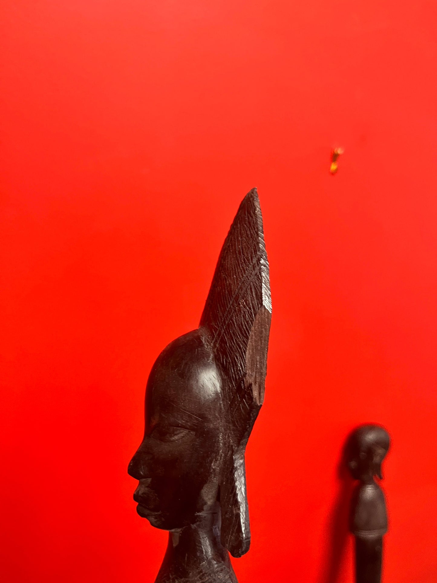 Pair Stunning 34 inch 1960s museum quality Ebony wooden power dance spears Tanzanian beauties
