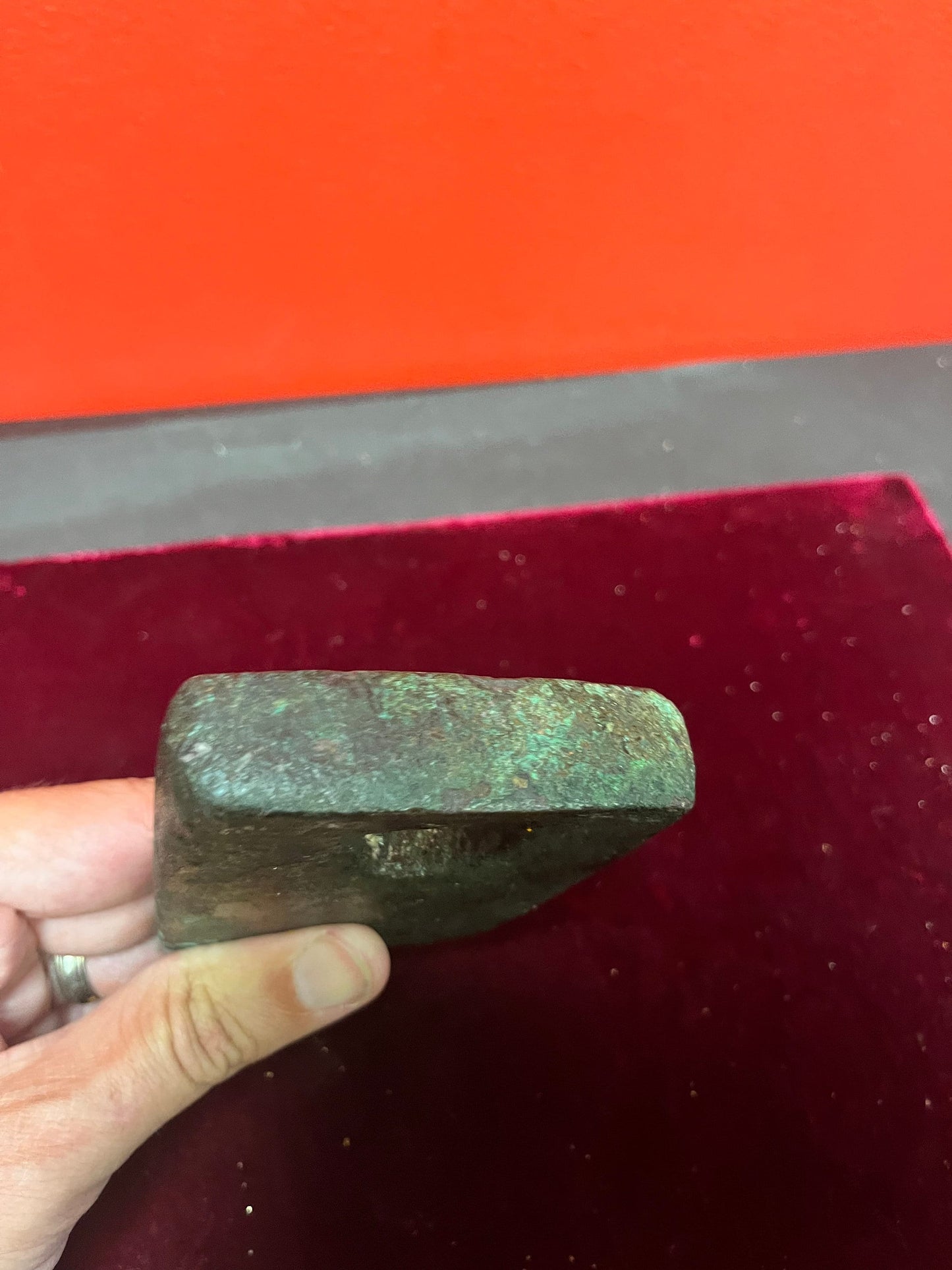 Very very rare 4.25 inch authentic museum, quality pre-Columbian axe Head. Wonderful Patina and History - wow