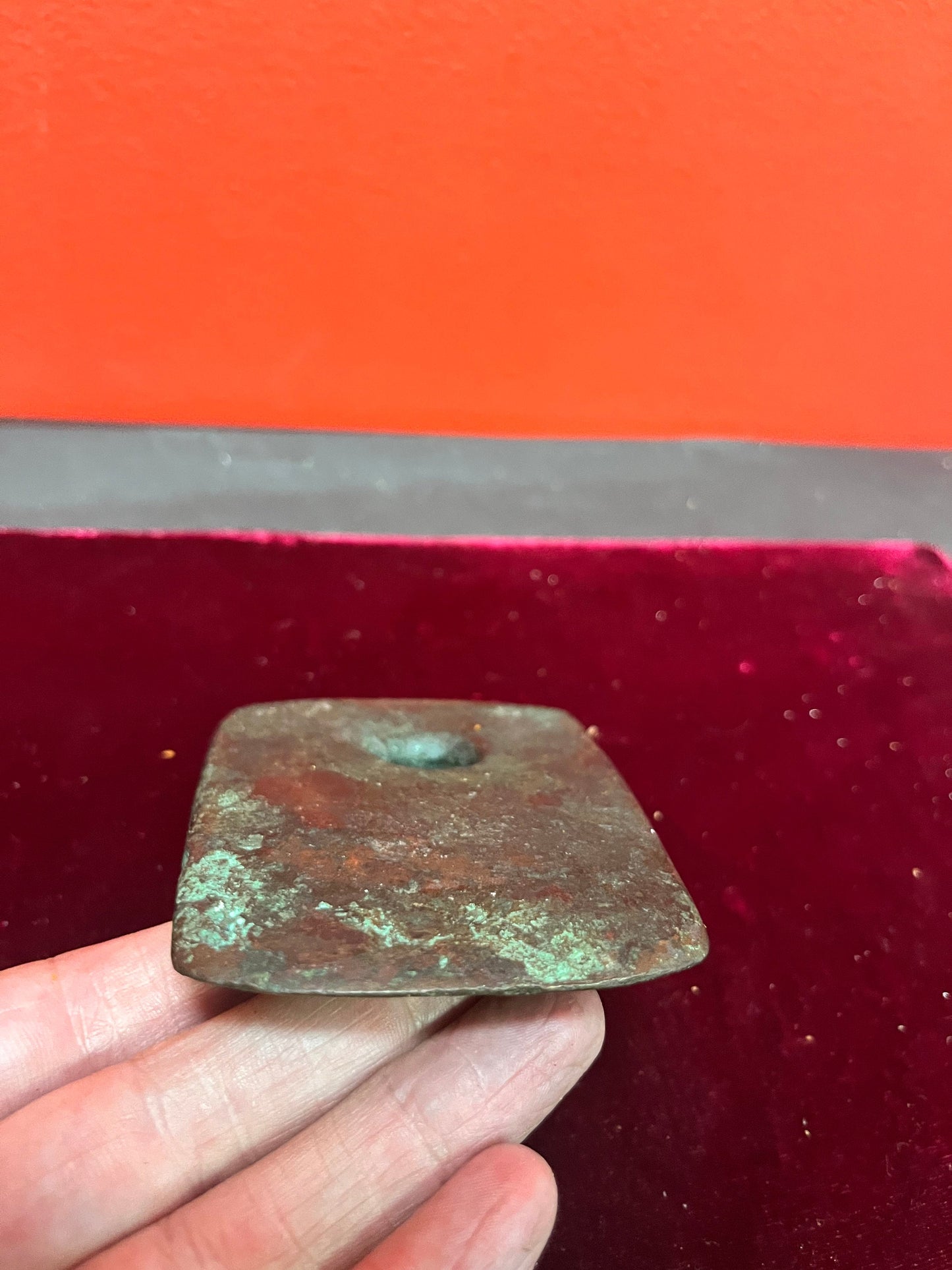 Very very rare 4.25 inch authentic museum, quality pre-Columbian axe Head. Wonderful Patina and History - wow