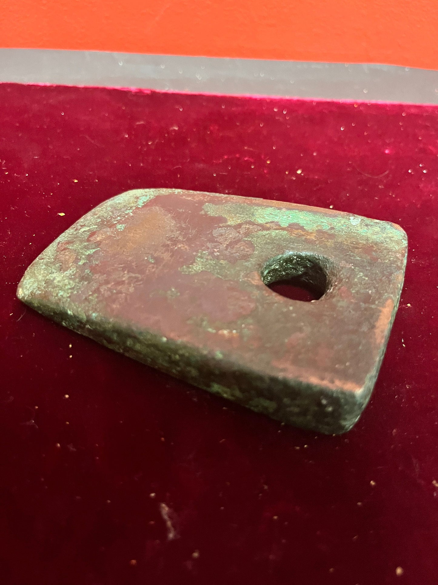 Very very rare 4.25 inch authentic museum, quality pre-Columbian axe Head. Wonderful Patina and History - wow