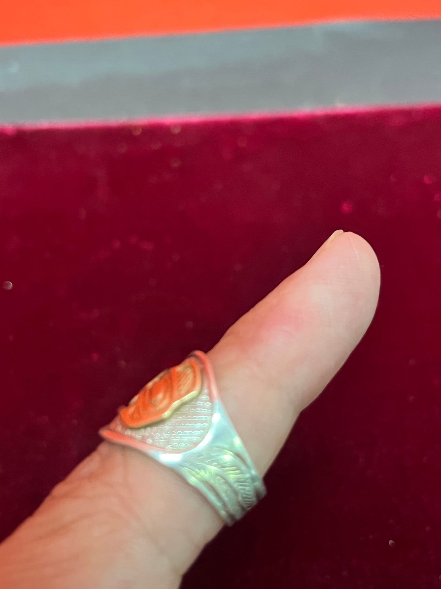 Sterling and gold size 8 Indigenous, first nations pacific northwest coast ring Robert cross fabulous piece