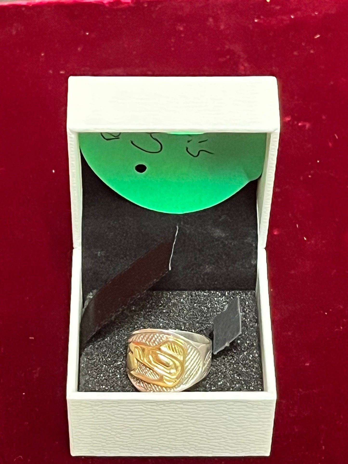 Sterling and gold size 8 Indigenous, first nations pacific northwest coast ring Robert cross fabulous piece