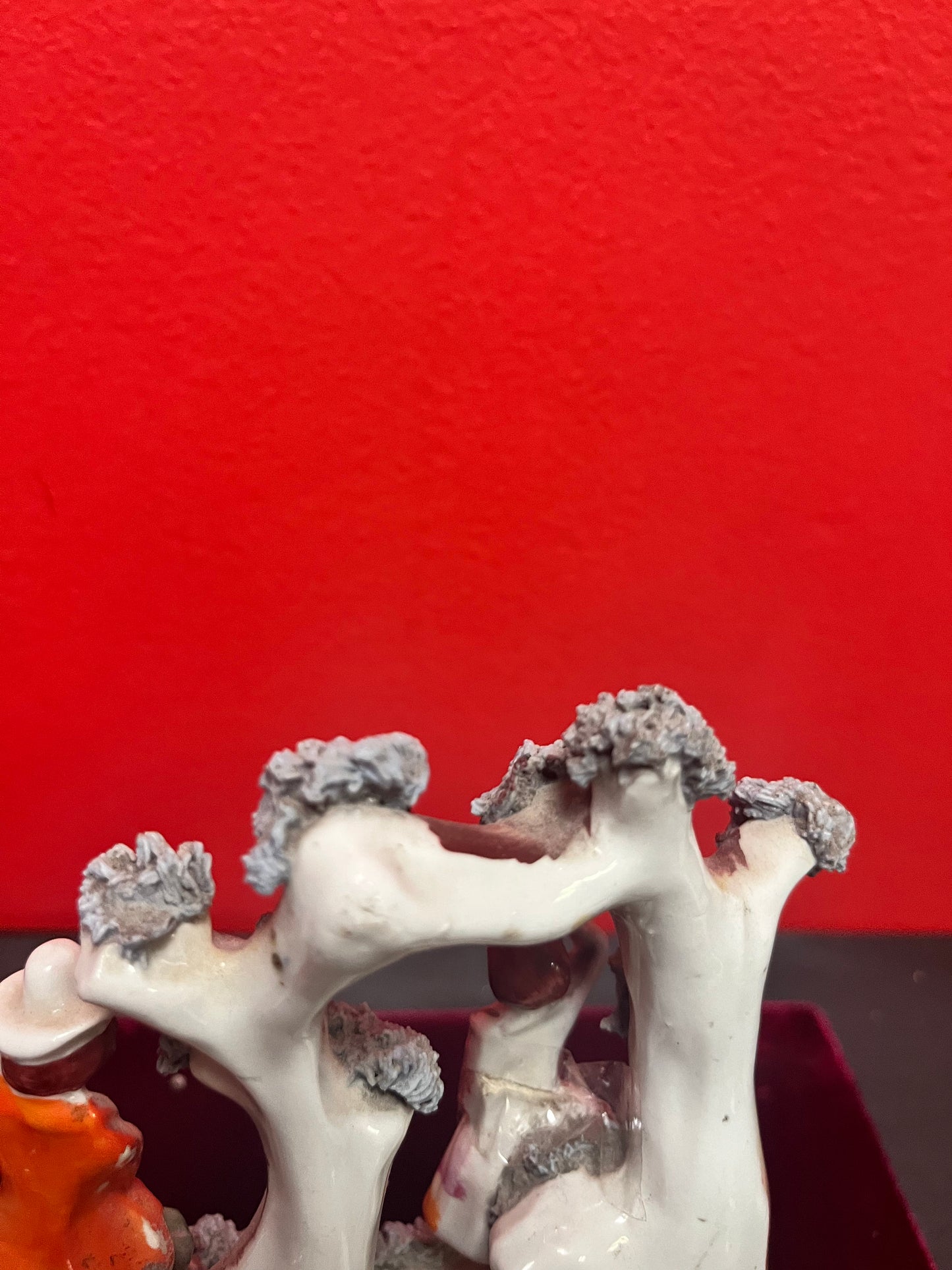 An 8 inch tall antique Staffordshire Swan Lake statue great antique condition see photos