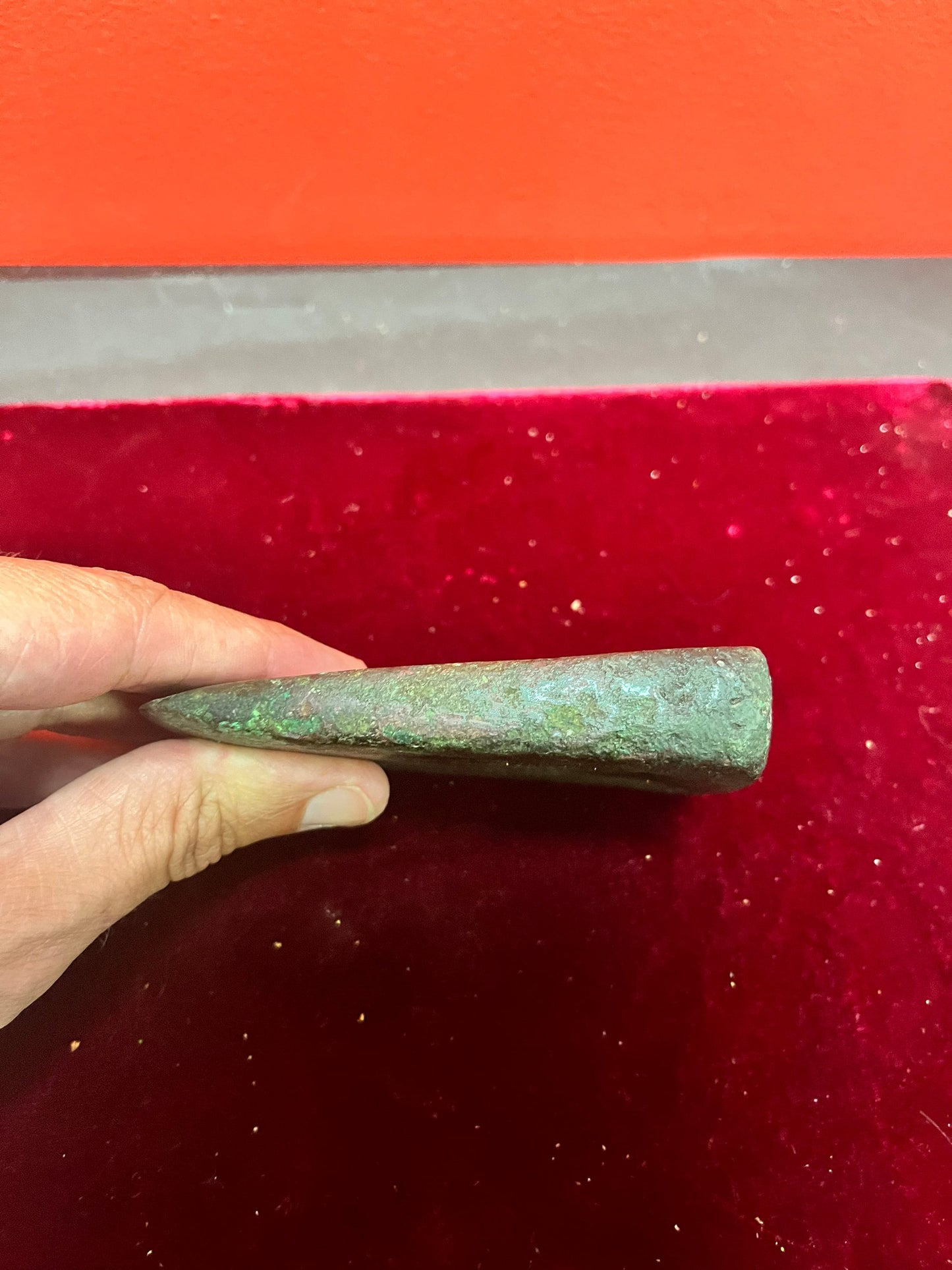 Very very rare 4.25 inch authentic museum, quality pre-Columbian axe Head. Wonderful Patina and History - wow