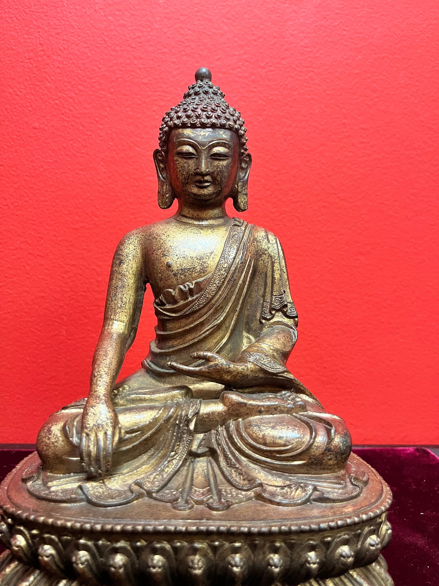 Fabulous antique Chinese 10 inch bronze Buddha great patina and condition wonderful detail and good value